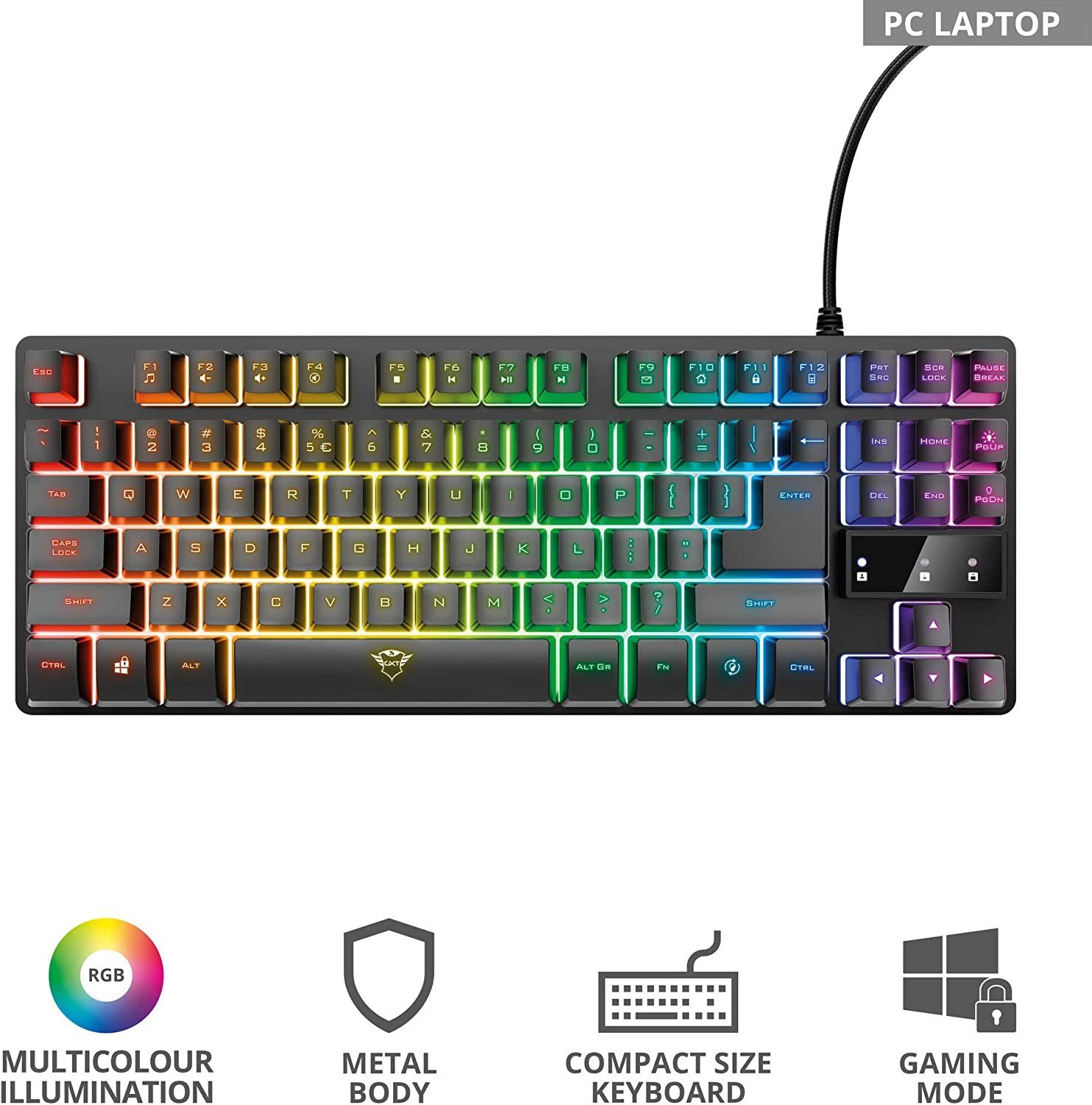 THADO KEYBOARD Trust DE GXT833 Gaming-Tastatur TKL