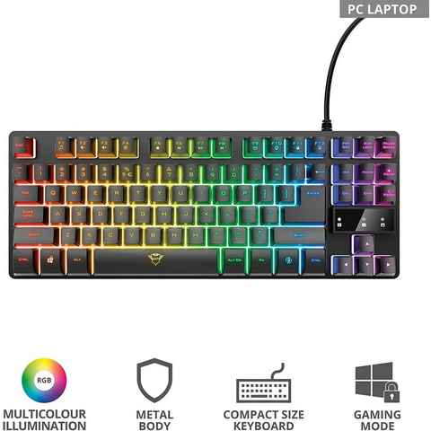 Trust GXT833 THADO TKL KEYBOARD DE Gaming-Tastatur