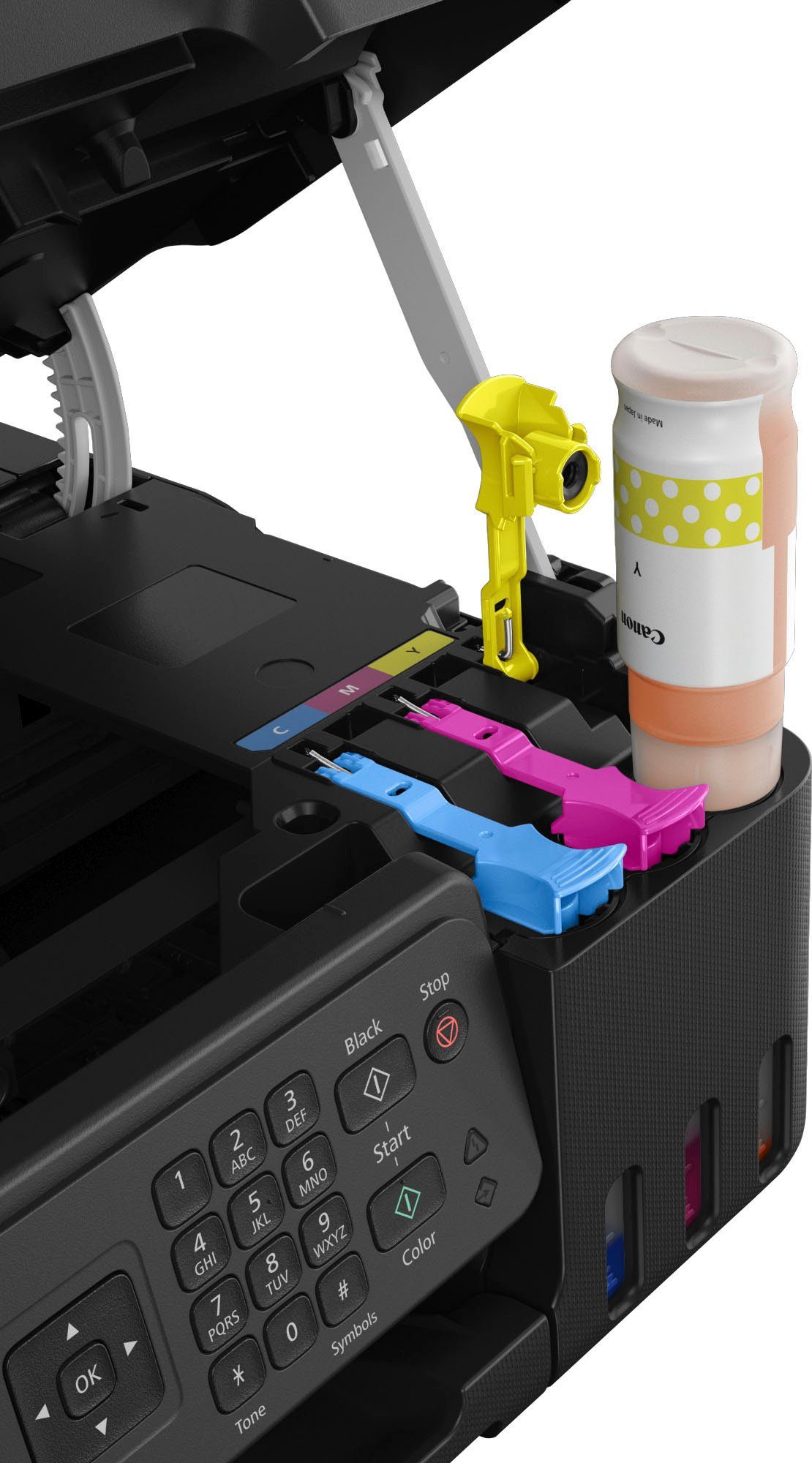 Canon Pixma G4570 Multifunktionsdrucker, (WLAN (Wi-Fi), Wi-Fi Direct, 4in1 Tintenstrahl-Multifunktionsgerät mit ADF + niedrigen Druckkosten)