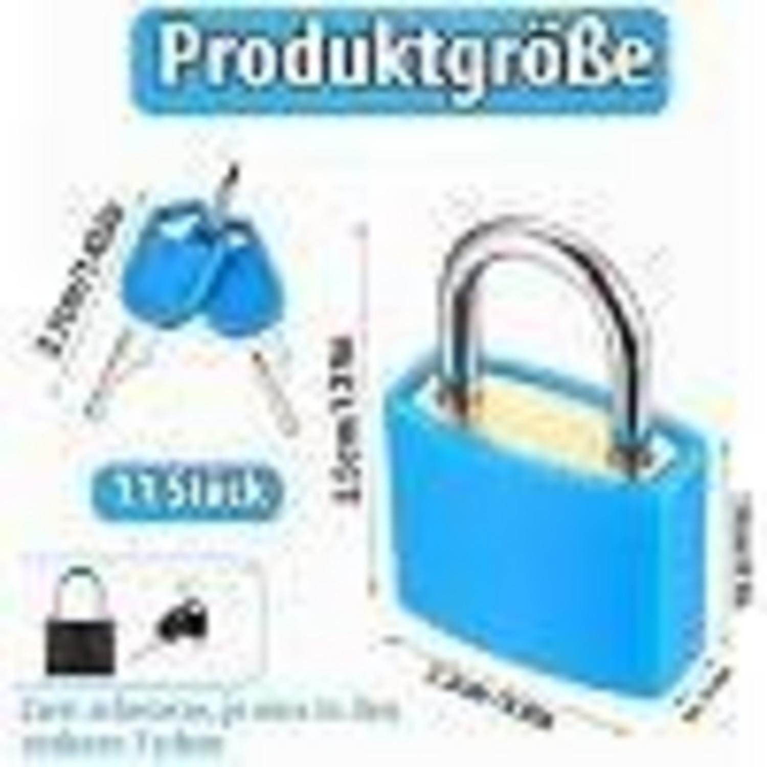 LuxusKollektion Vorhängeschloss Kofferscchloss 11er Set mit Schlüssel