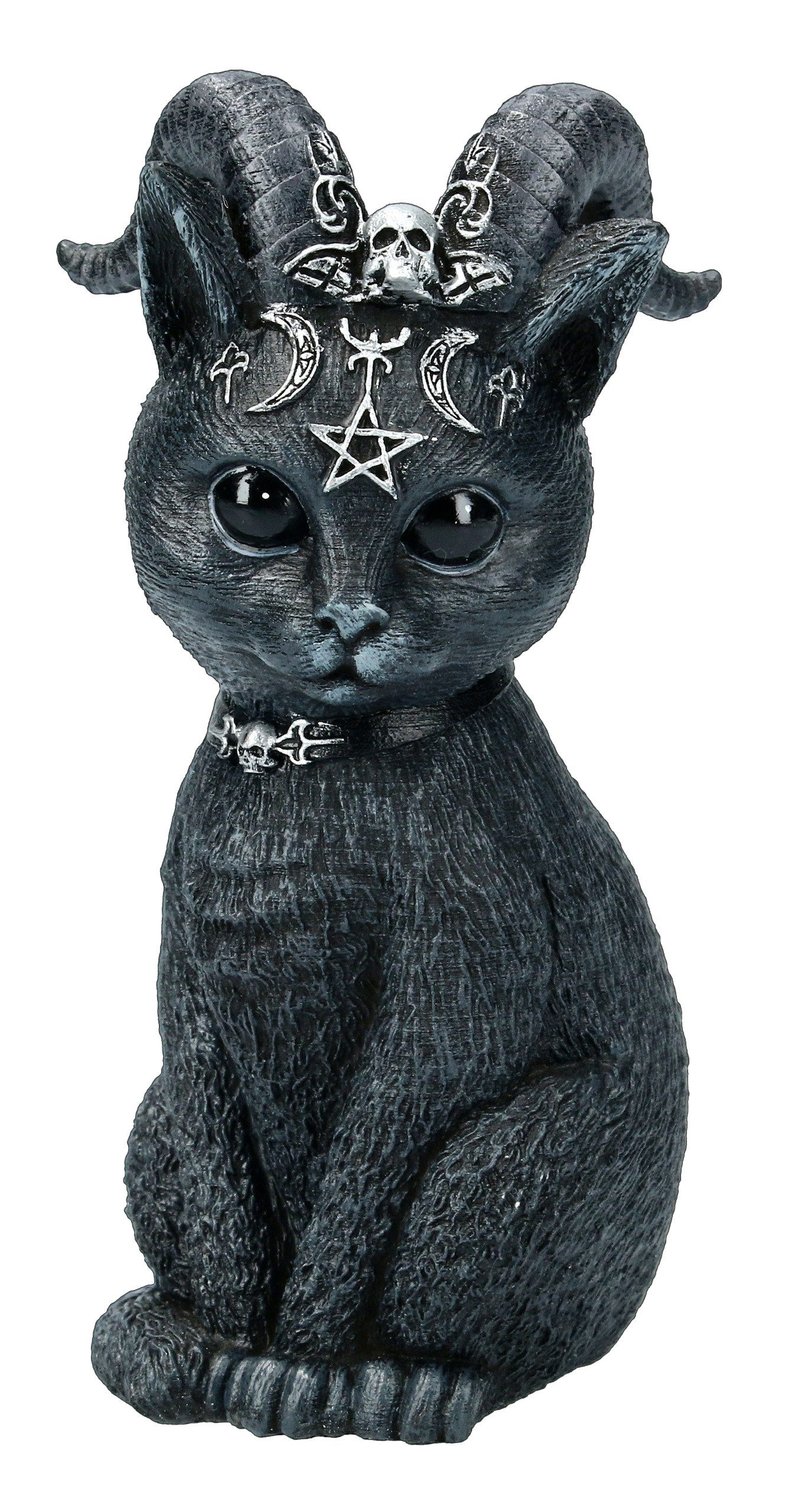 Tierfigur Okkulte Katzenfigur mit Hörnern - Pawzuph - Nemesis Now Tier Deko