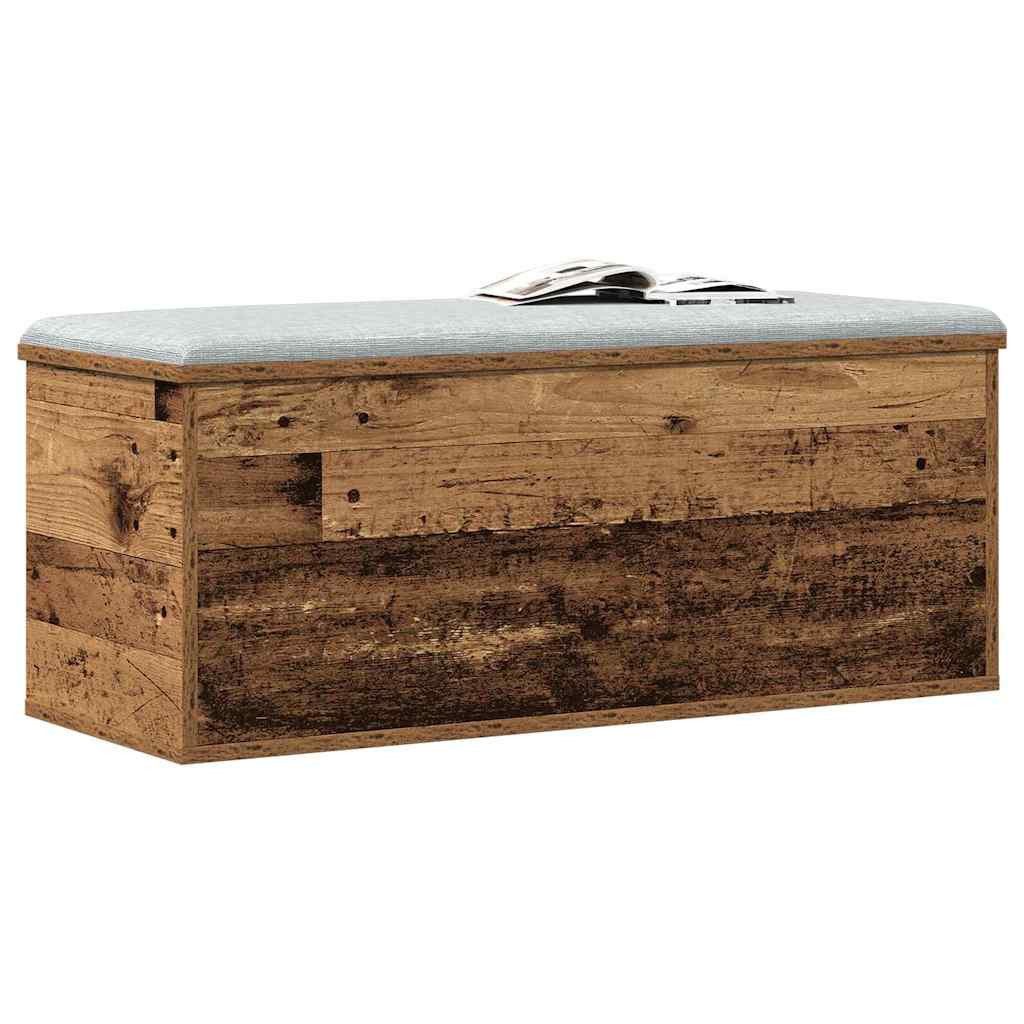 vidaXL Truhe 90 x 35 x 35 cm Stauraumkiste Altes Holz 90x35x35 cm Ingenieurholz