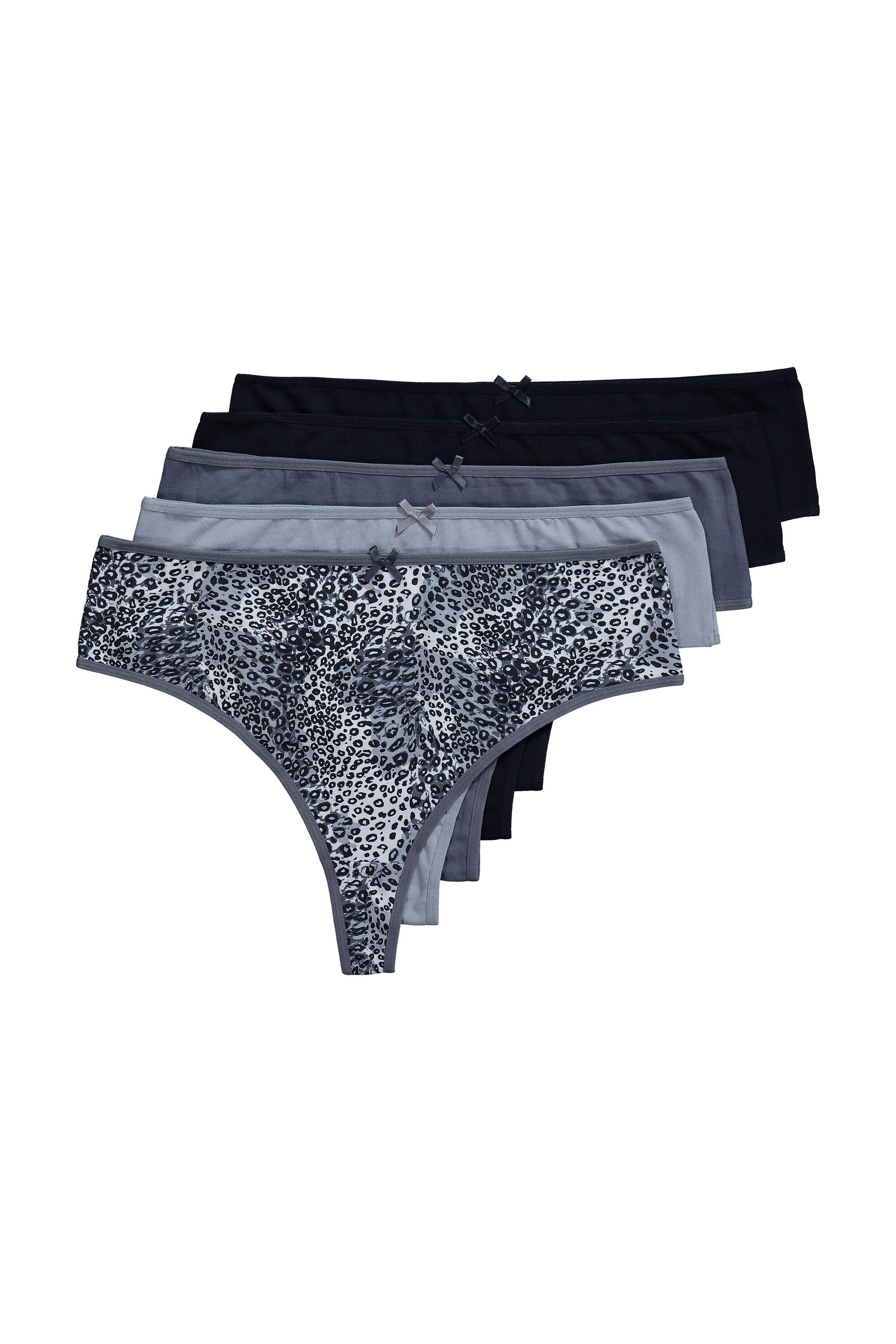 Slip Strings 5er-Pack Animalmuster/einfarbig