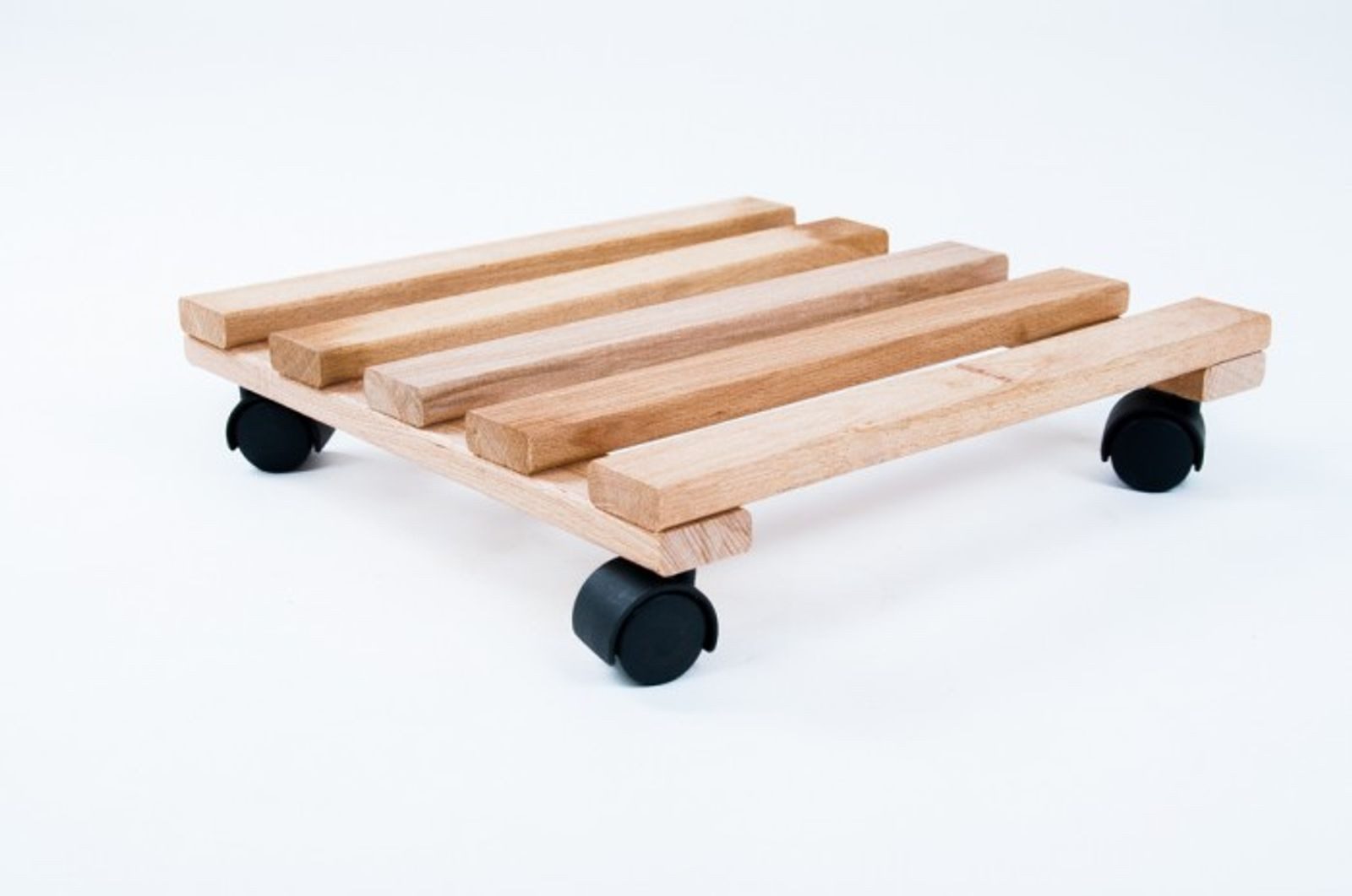 BURI Pflanzenroller Holz-Pflanzenroller Kübelroller Blumentopf Rollbrett Transportroller U