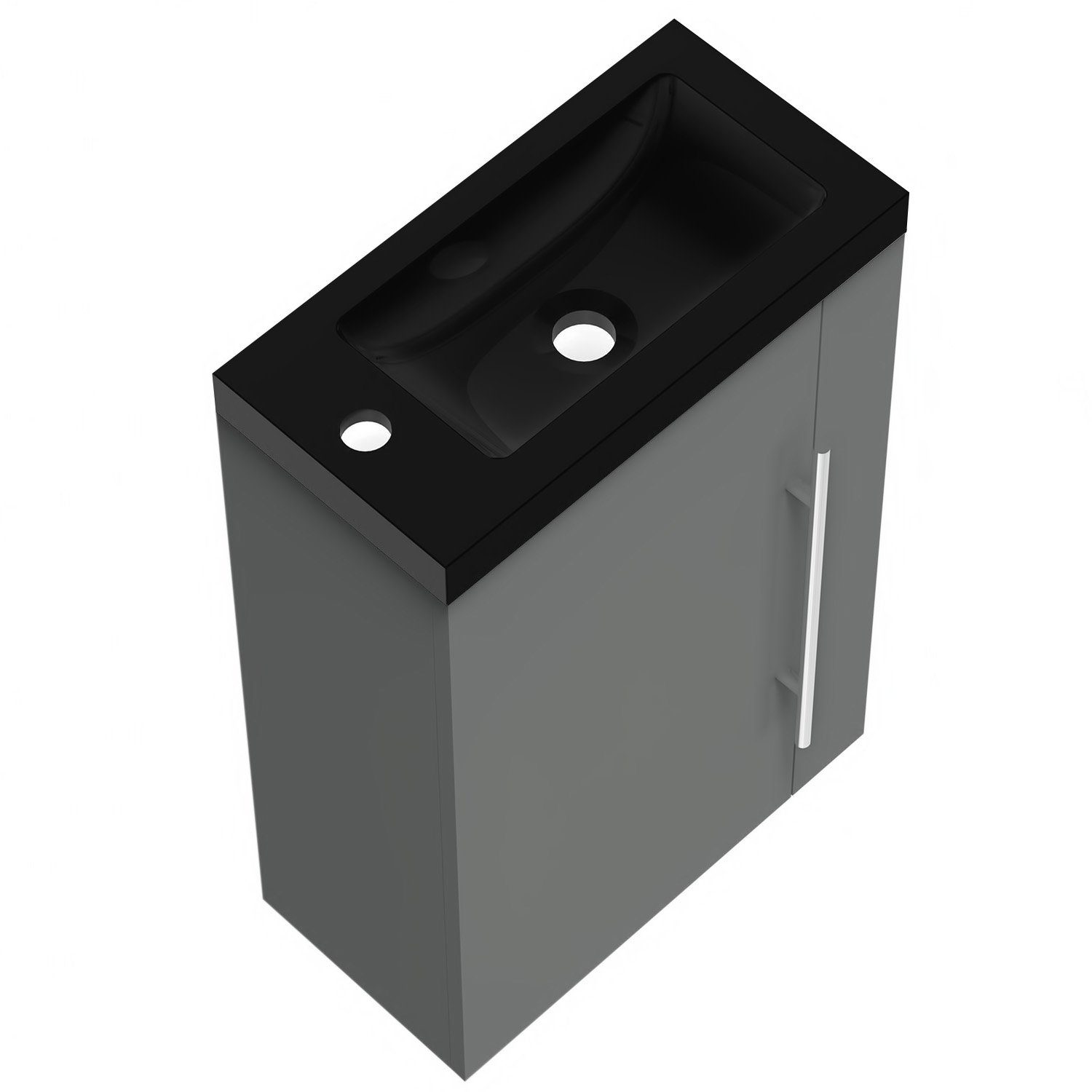 duschspa Waschtisch 45 cm Breite, Schwarz günstig online kaufen