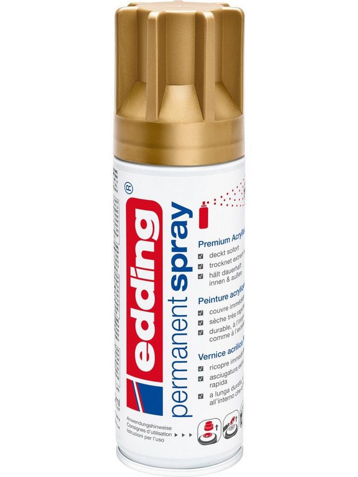 Thumbnail - edding Sprühlack edding 5200 Permanent Spray Premium reichgold matt