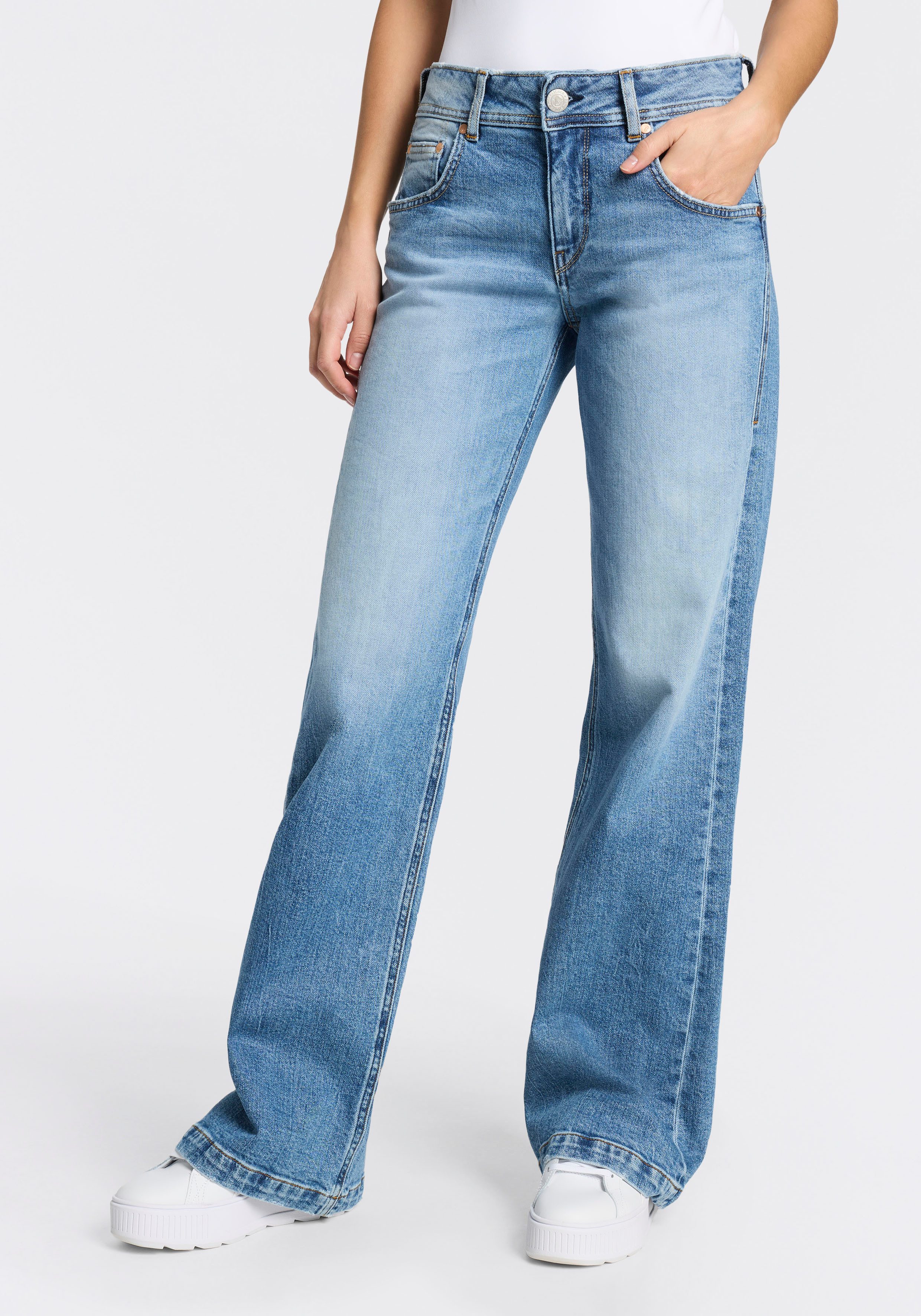 Herrlicher Straight-Jeans Edna Denim Straight Fit, High Waist
