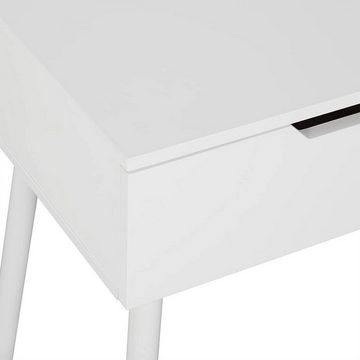 Woltu Schminktisch (1-St), Modern mit 3 Schubladen, große Tischplatte, Weiß
