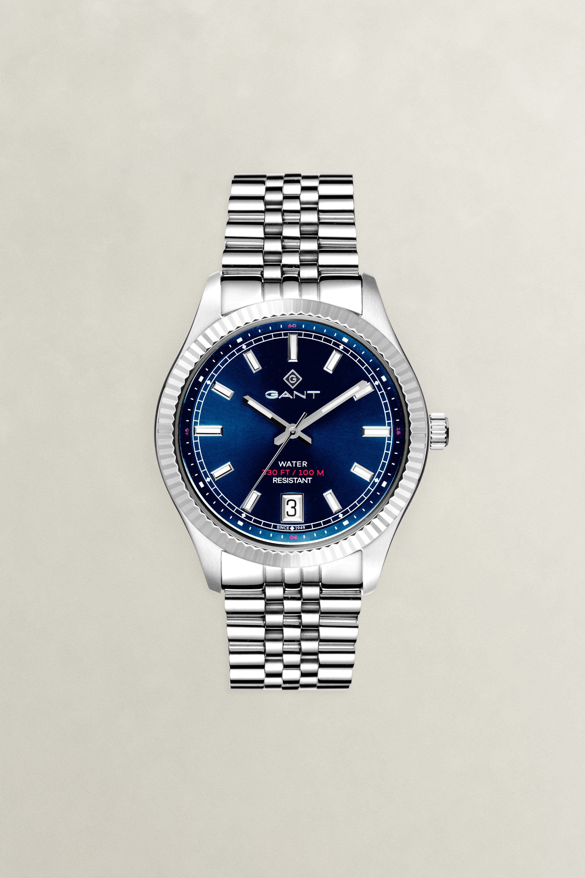 Gant Quarzuhr Sussex G166003, Armbanduhr, Herrenuhr, Edelstahlarmband, analog, Tag