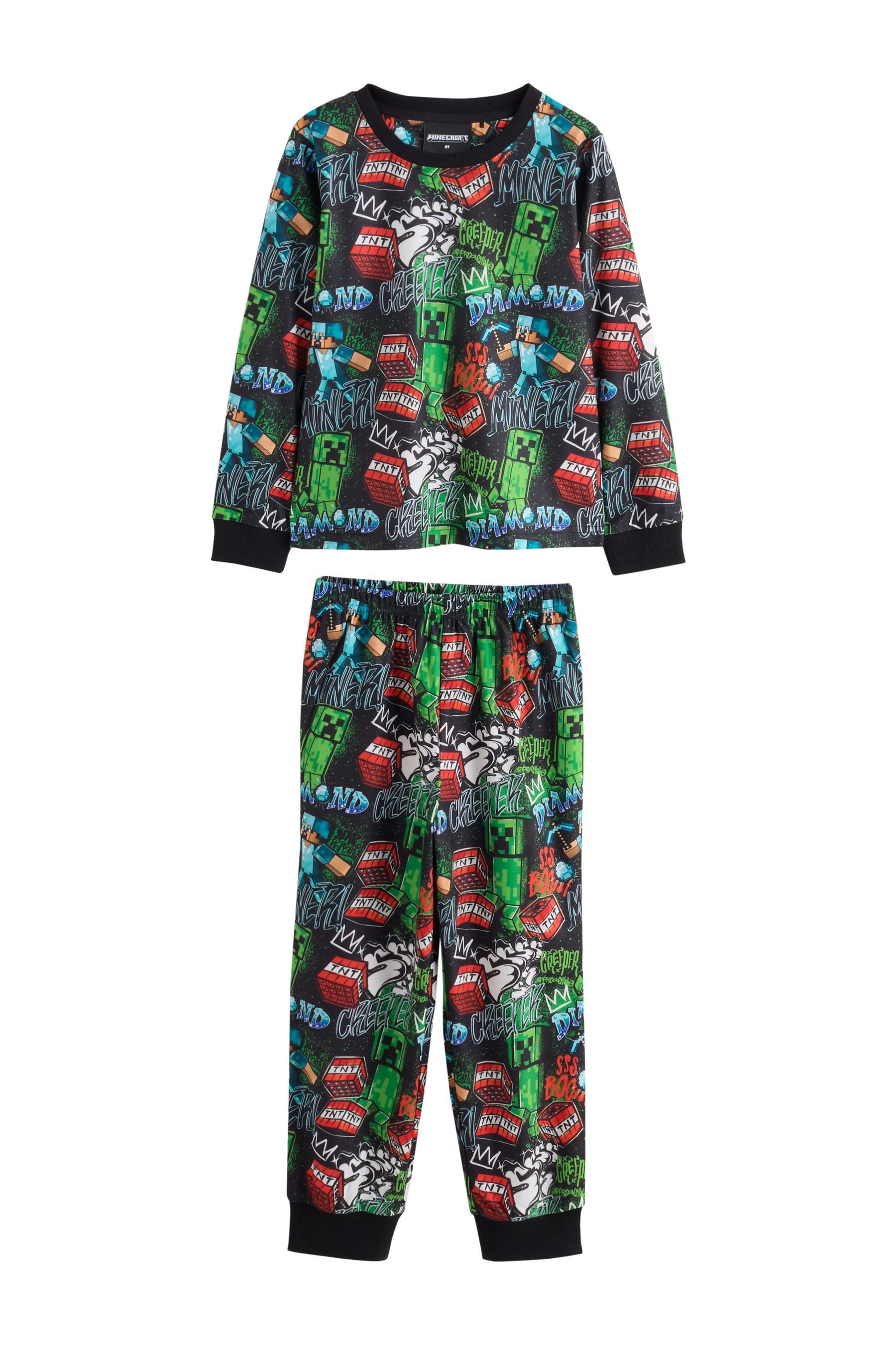 Next Pyjama Kuscheliger Single Fleece-Schlafanzug, Minecraft (2 tlg)