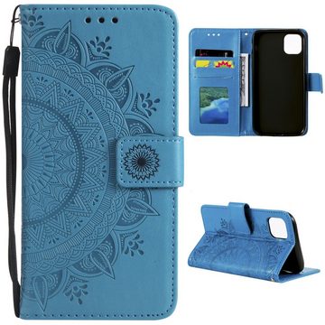 CoverKingz Handyhülle Xiaomi Mi 11 Handy Hülle Flip Case Cover Schutzhülle Tasche Mandala, Klapphülle Schutzhülle mit Kartenfach Schutztasche Motiv Mandala