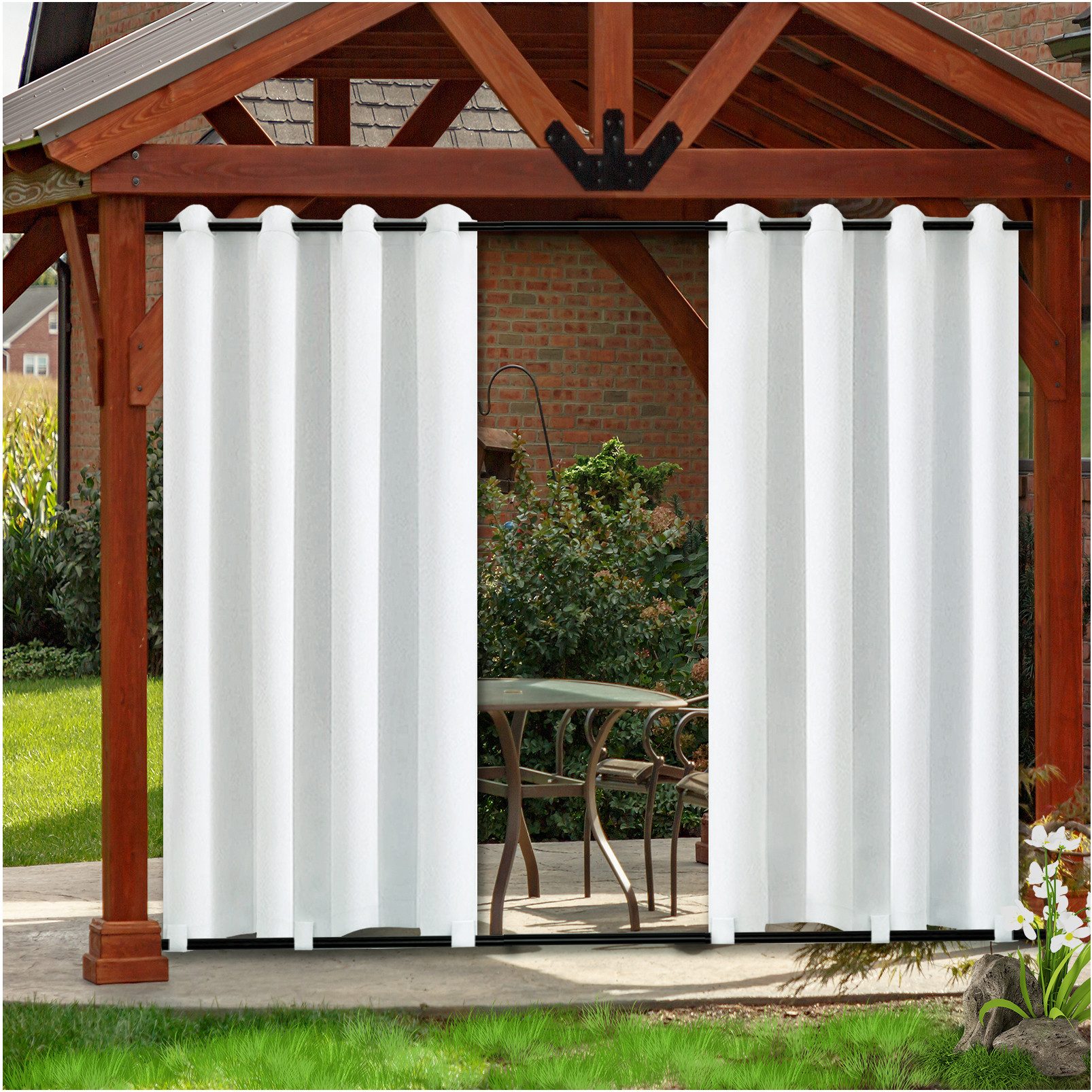 Sunicol Gardine Outdoor Vorhang,Wasserdicht,Oben Unten mit günstig online kaufen