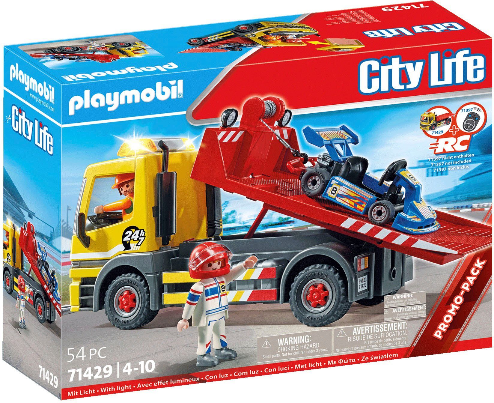 Life, mit (54 Konstruktions-Spielset St), Licht Abschleppdienst Playmobil® City (71429),