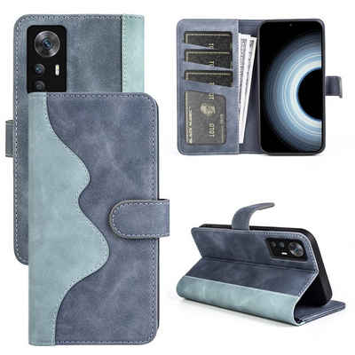 Wigento Handyhülle Für Xiaomi 12T / 12T Pro Design Handy Tasche Wallet Premium Schutz Hülle Case Cover Etuis Neu Zubehör