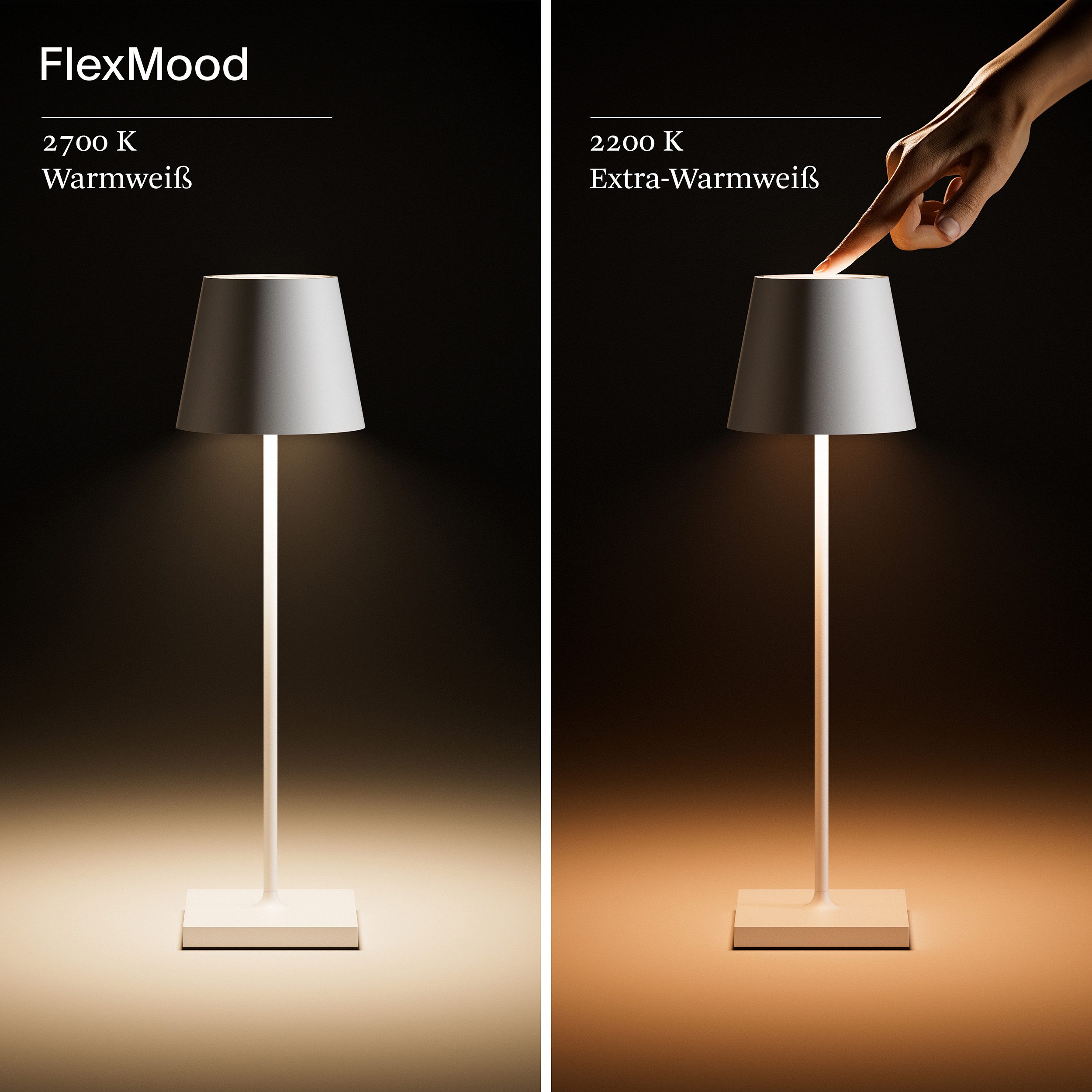 SIGOR LED Tischleuchte Stilvolle Akku-Tischlampe Nuindie günstig online kaufen