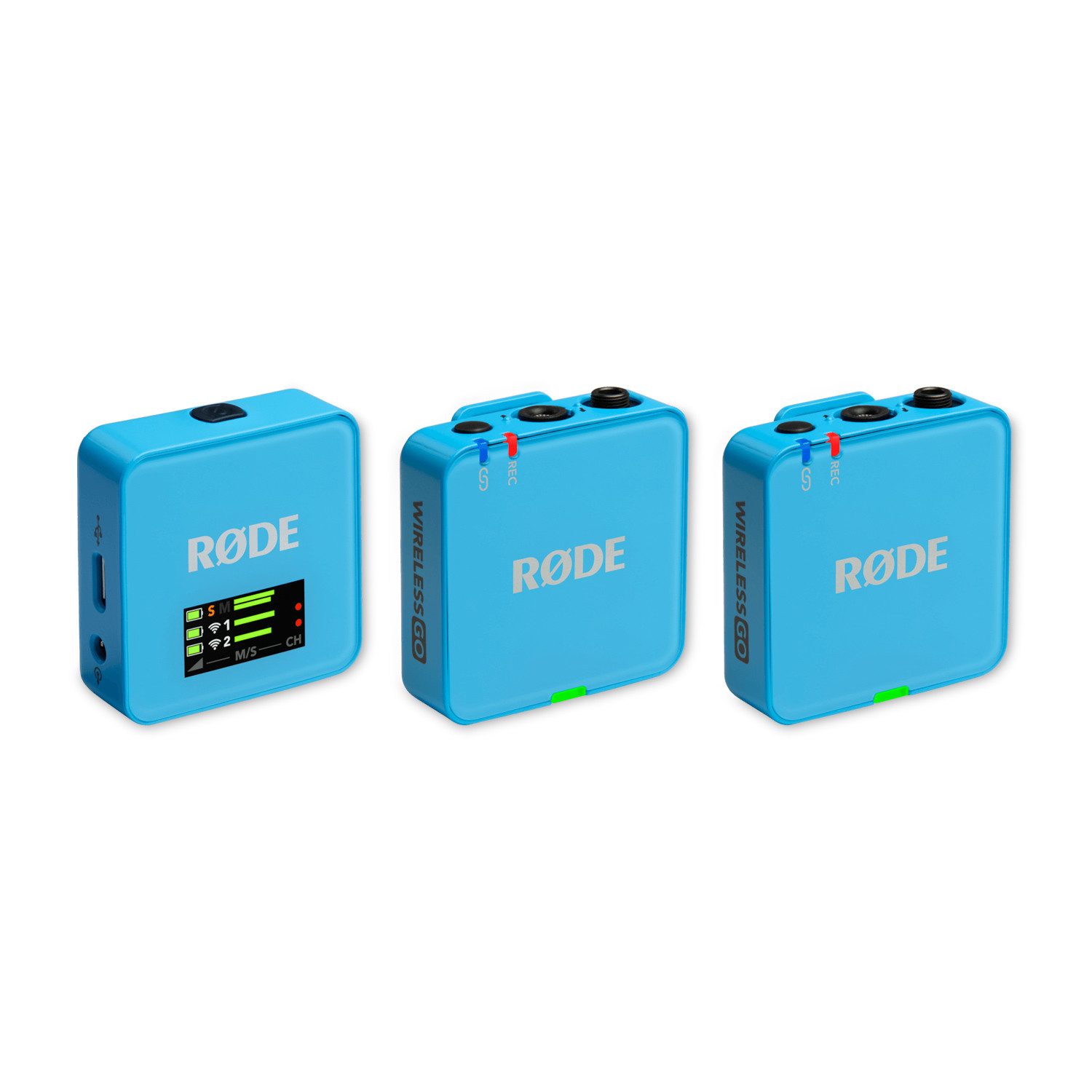 RØDE Rode Mikrofon-Funksystem Wireless GO Gen 3 Blau Digitales Aufnahmegerät (32 Bit Float Recording)