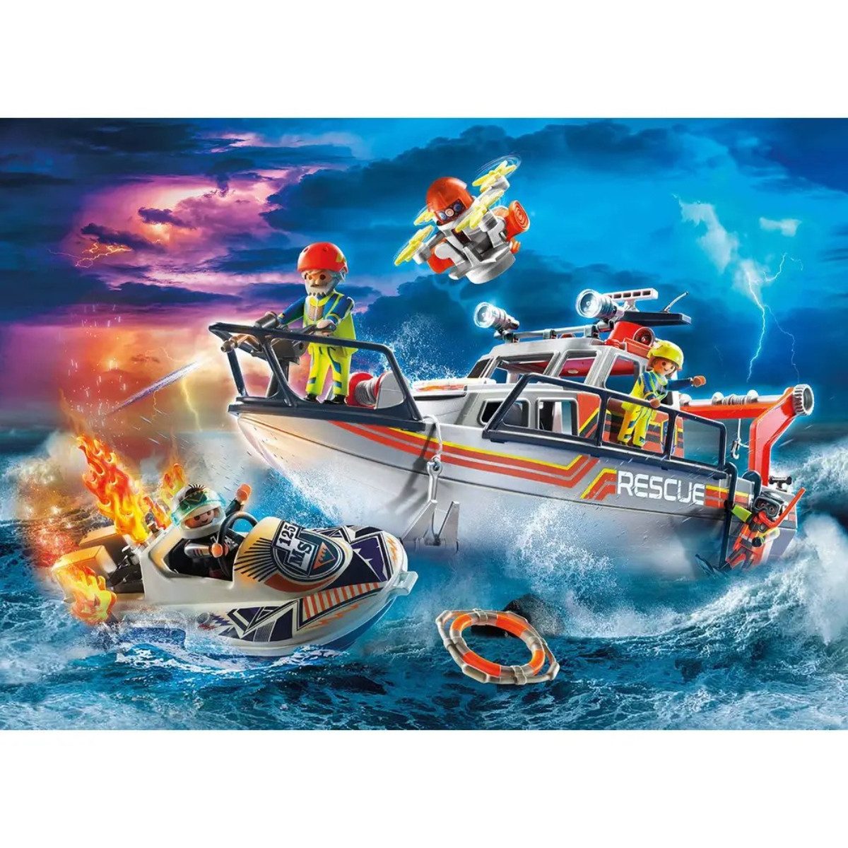 Playmobil® Feuerwehr Set – Rettungseinsatz auf dem Wasser Spielbausteine