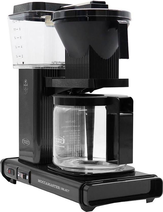 Moccamaster Filterkaffeemaschine KBG 1,25l Kaffeekanne, Select black, Papierfilter 1x4