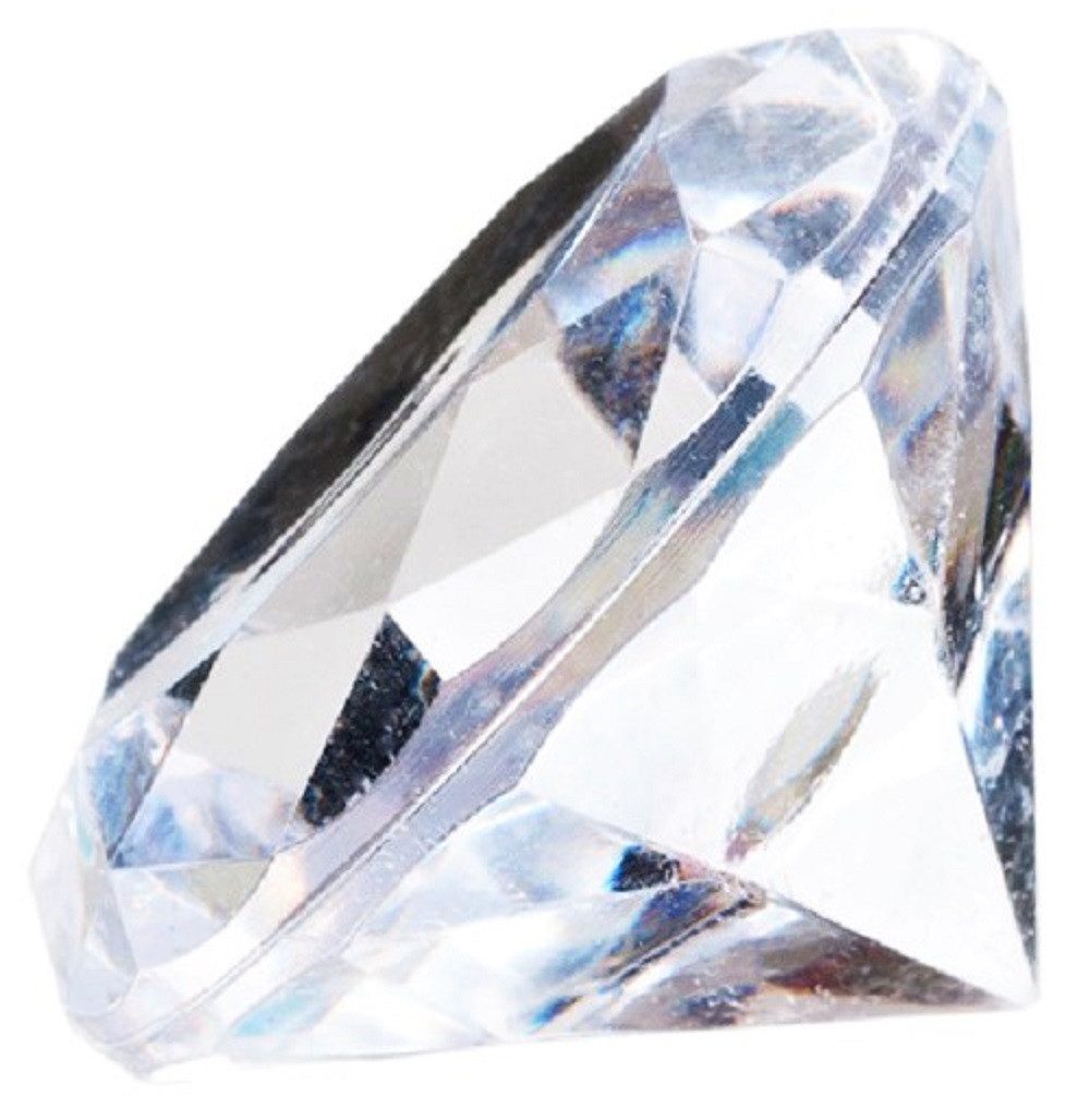 Streudeko Deco BRILLANTEN 29mm. Diamanten aus Kunststoff. 10 Stück.