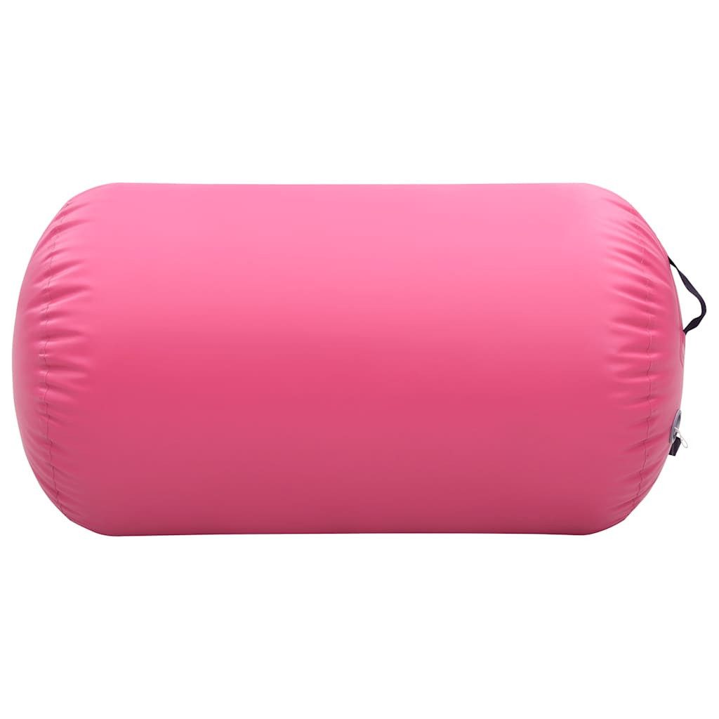 vidaXL Pilatesrolle Aufblasbare Gymnastik-Rolle mit Pumpe 100x60 cm PVC Rosa