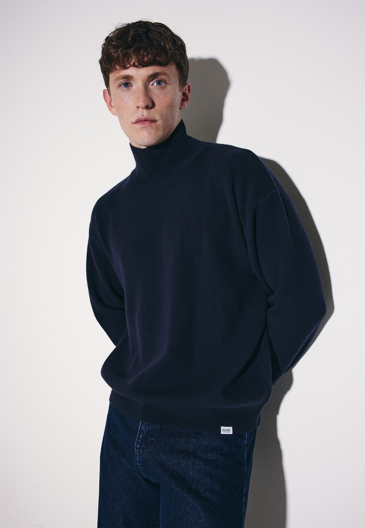 studio seidensticker Strickpullover 1/1 Stehkragen Uni