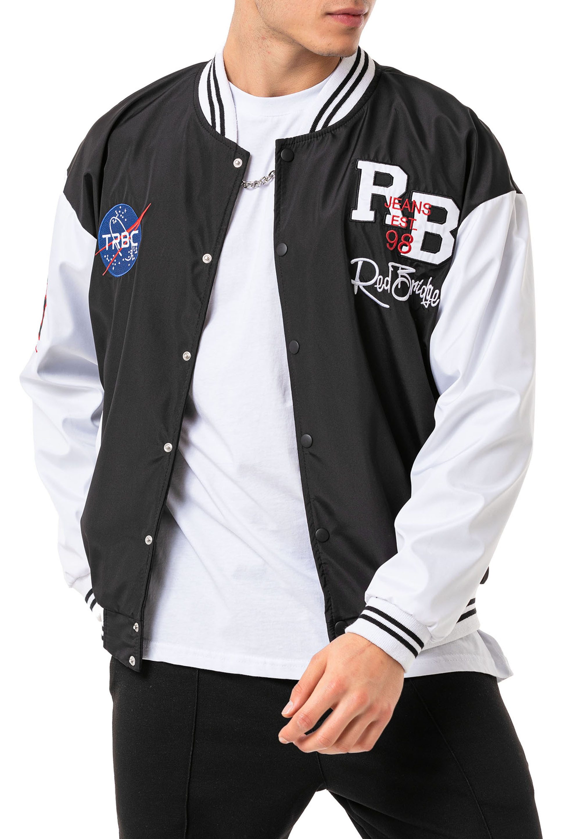 RedBridge Collegejacke im sportlichen Varsity-Look Baseballjacke Lässiger Oversized-Schnitt – Bild 2 von 3