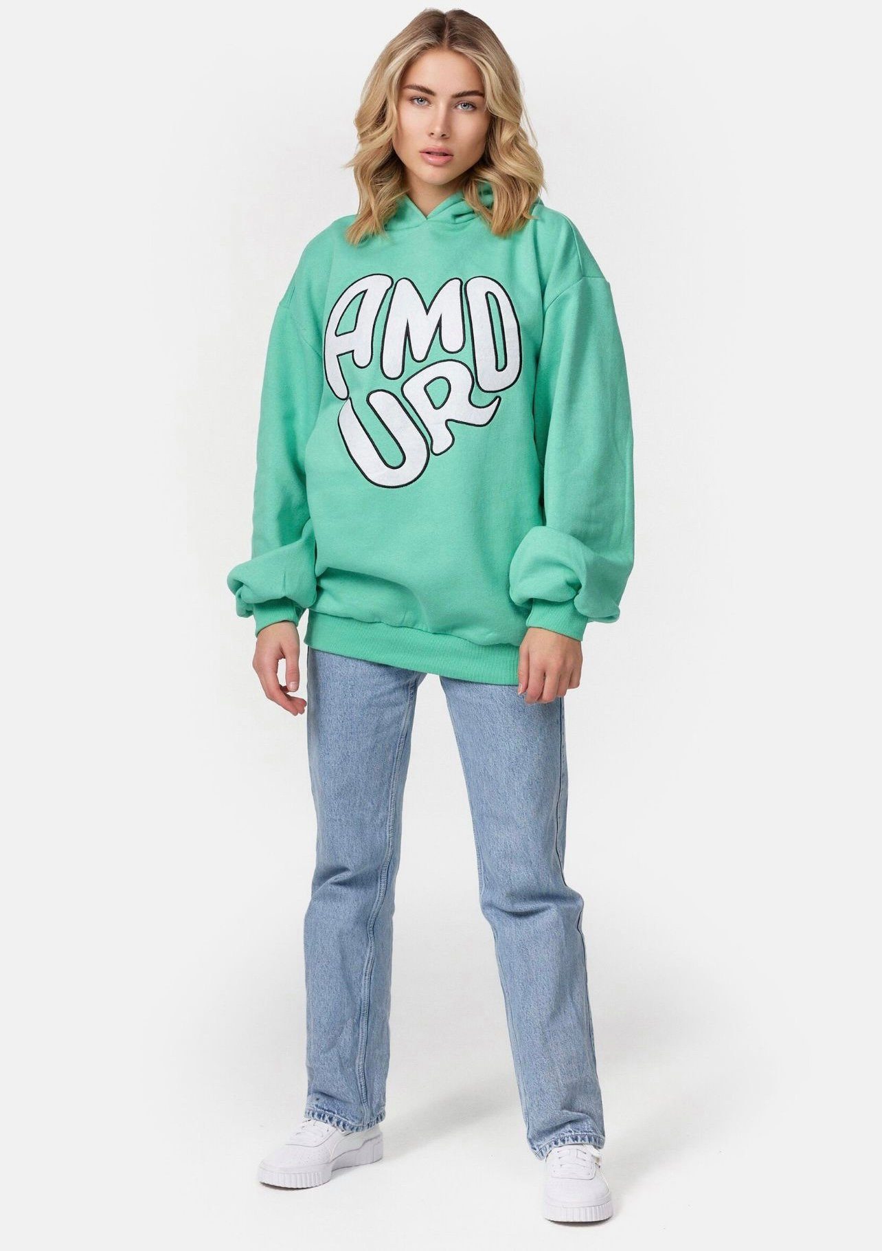 Worldclassca Hoodie Worldclassca Oversized Hoodie "AMOUR" Kapuzenpullover Sweatshirt