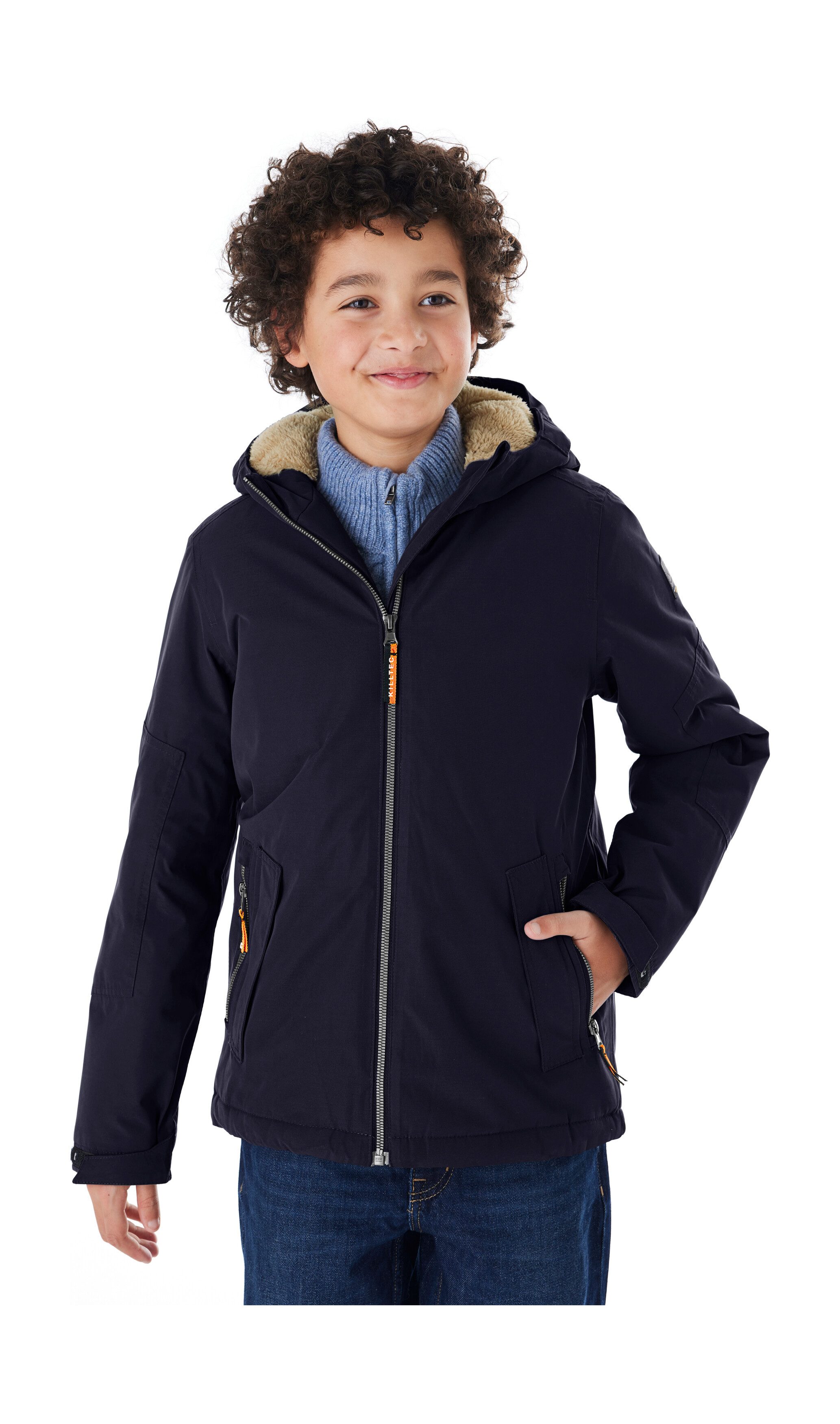 Killtec Funktionsjacke KOW 377 BYS JCKT Wasserdichte Funktionsjacke mit Kapuze, warmem Futter und Kinnschutz