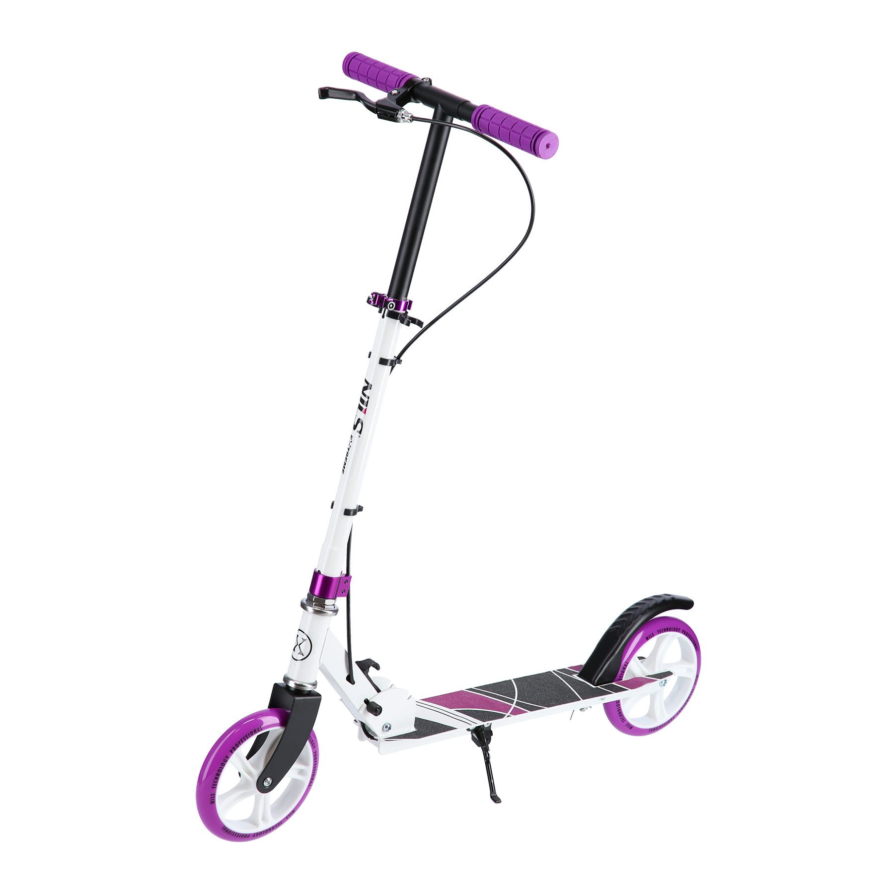 Cityroller Tretroller Scooter Roller mit extra großen Reifen und Bremse