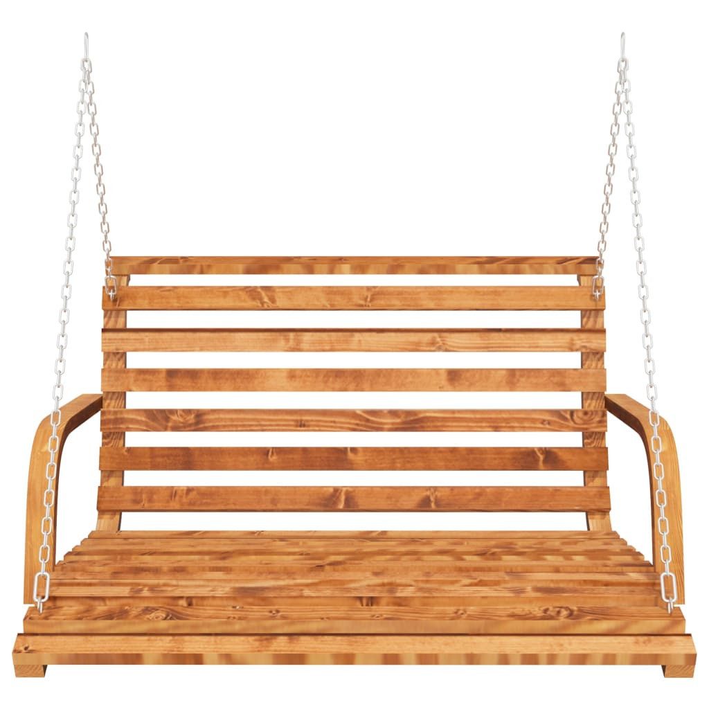 vidaXL Hollywoodschaukel Schaukelbank Bugholz Massiv mit Teak-Finish 91x130x58 cm Holz