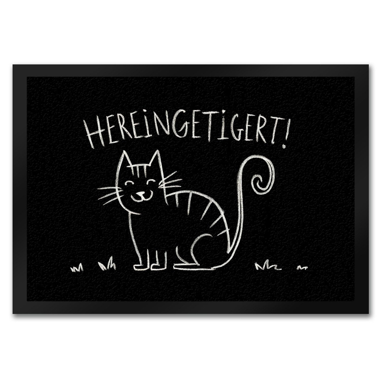 speecheese Fußmatte Hereingetigert! Fußmatte in 35x50 cm mit lächelnder Kat günstig online kaufen