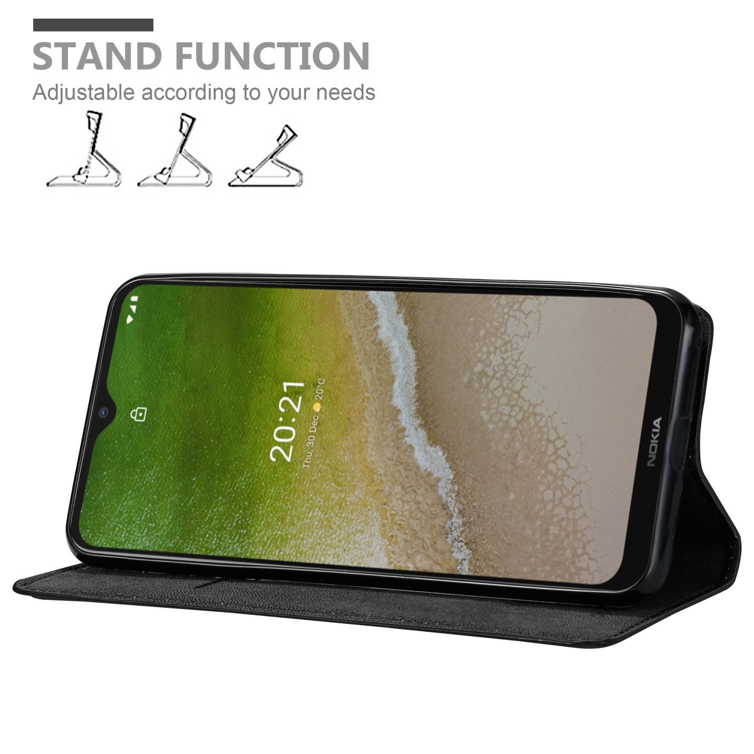 Cadorabo Handyhülle für Nokia G50 5G Hülle Nokia G50 5G, Hülle Schutzhülle mit Standfunktion, Magnetverschluss und Kartenfach