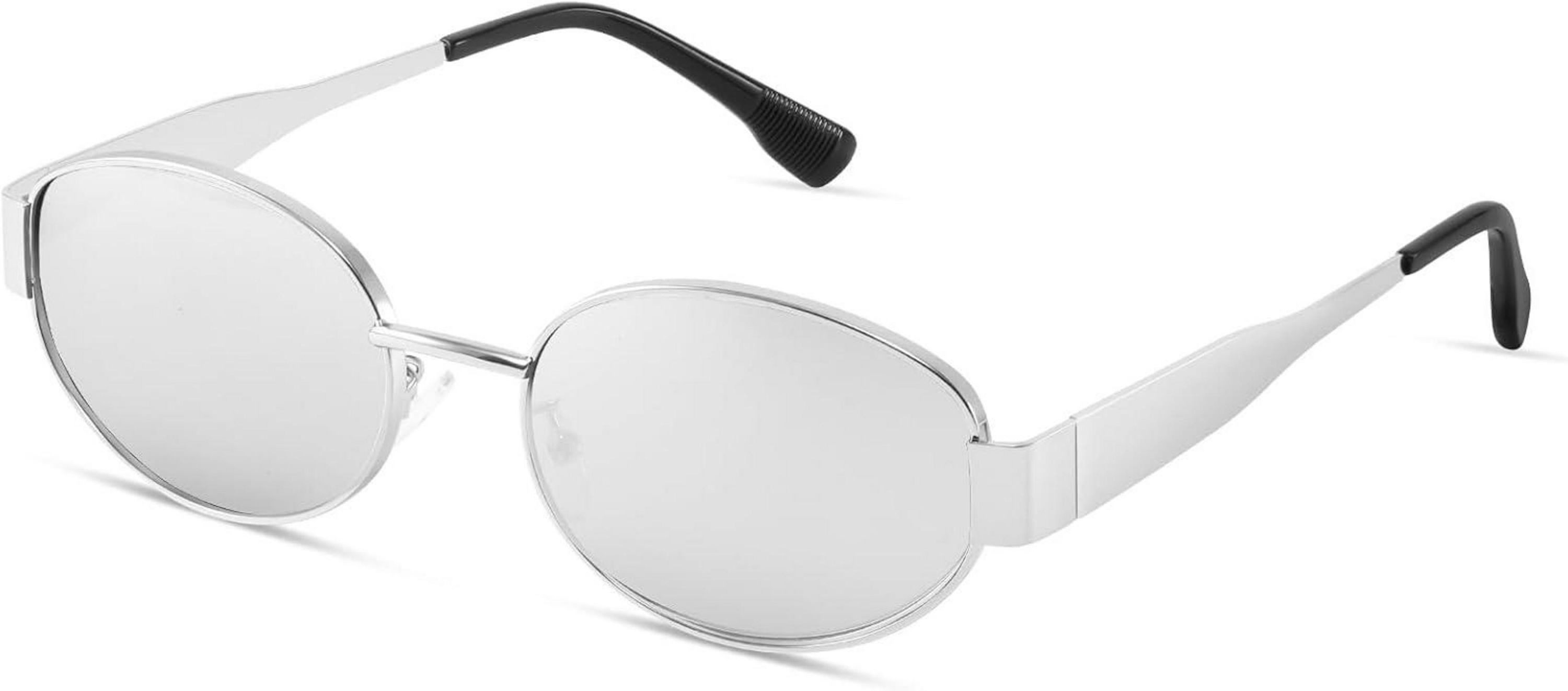Retrosonnenbrille Sonnenbrille Damen Polarisiert Gold Retro Oval UV400 Ultraleicht