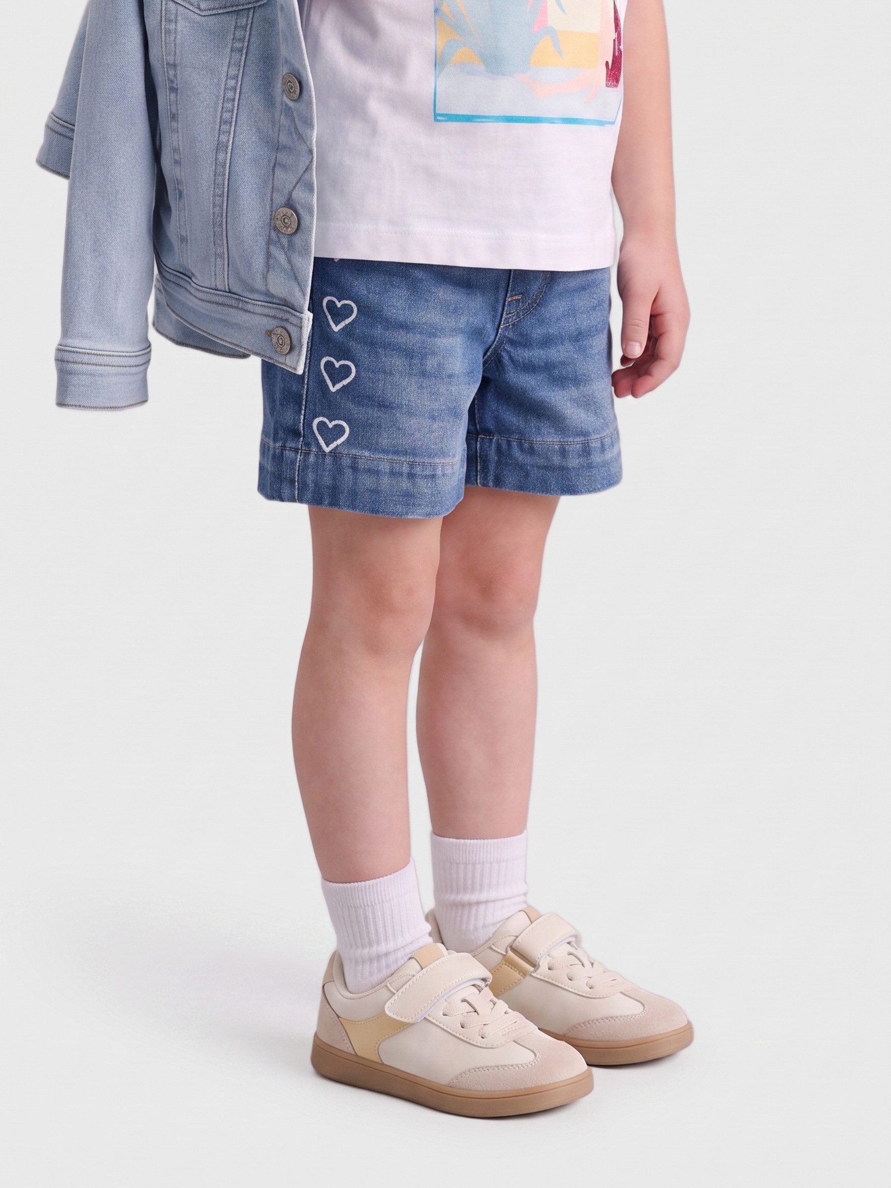 KIDS ONLY Jeansshorts KMGCOMET HEART WIDE SHORTS DNM DIA3020