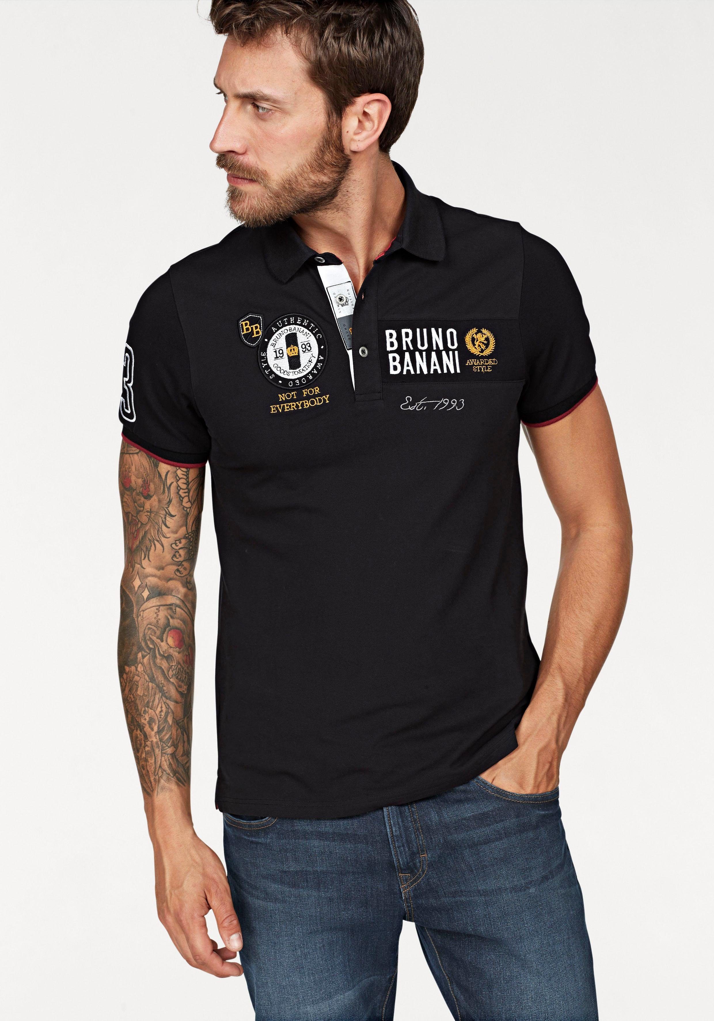 Bruno Banani Poloshirt Kurzarm, körpernahe Passform, unifarben, Polokragen günstig online kaufen