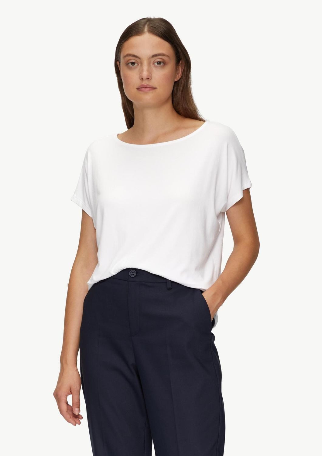 s.Oliver Shirttop Fließendes Jersey-Shirt mit überschnittenen günstig online kaufen