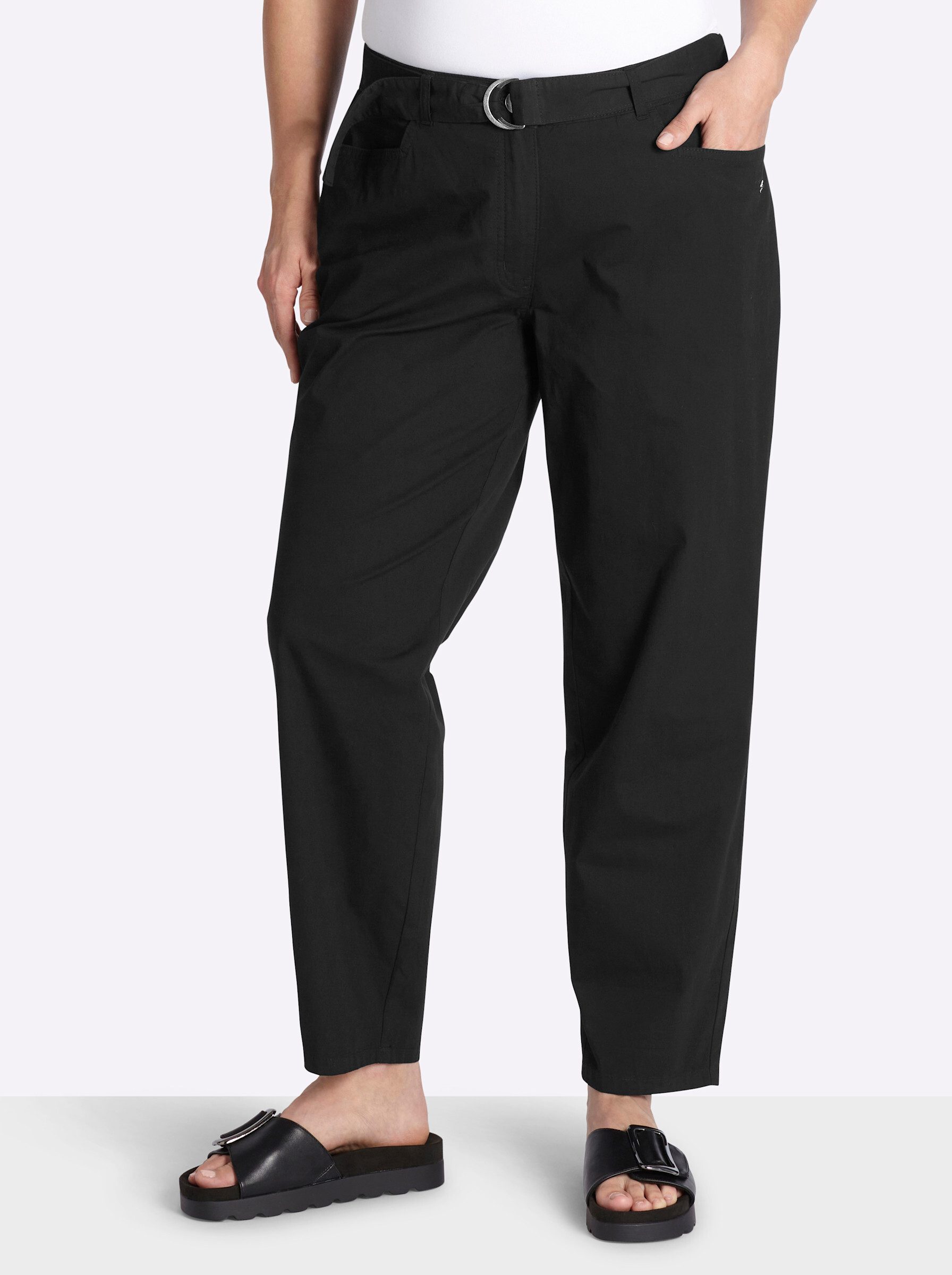 Sheego Jerseyhose Chinohose normal