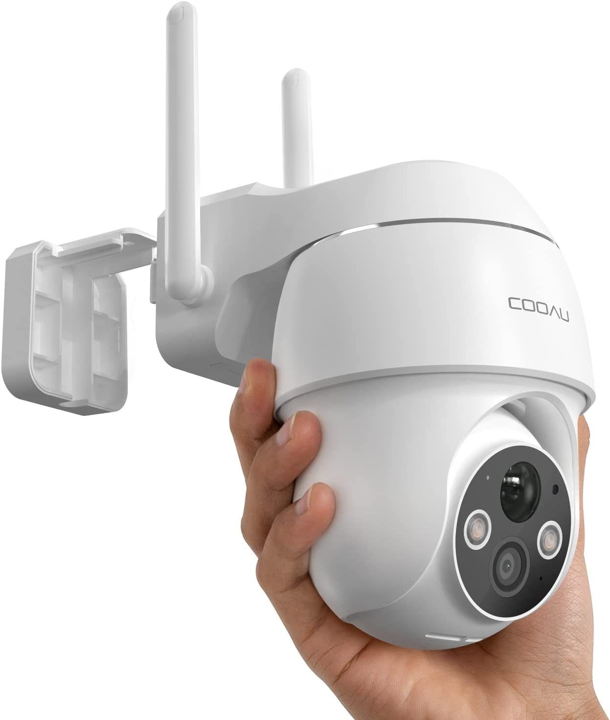 COOAU 2K Sicherheitskamera Aussen Akku IP Kamera WLAN mit eingebautem Akku  Überwachungskamera (überall zu installieren, 2K Kabellose WLAN IP Camera  Outdoor mit Nachtsicht in Farbe, IP66 Wasserdicht, Cloud-Speicher,  Zwei-Wege-Audio, unterstützt bis zu