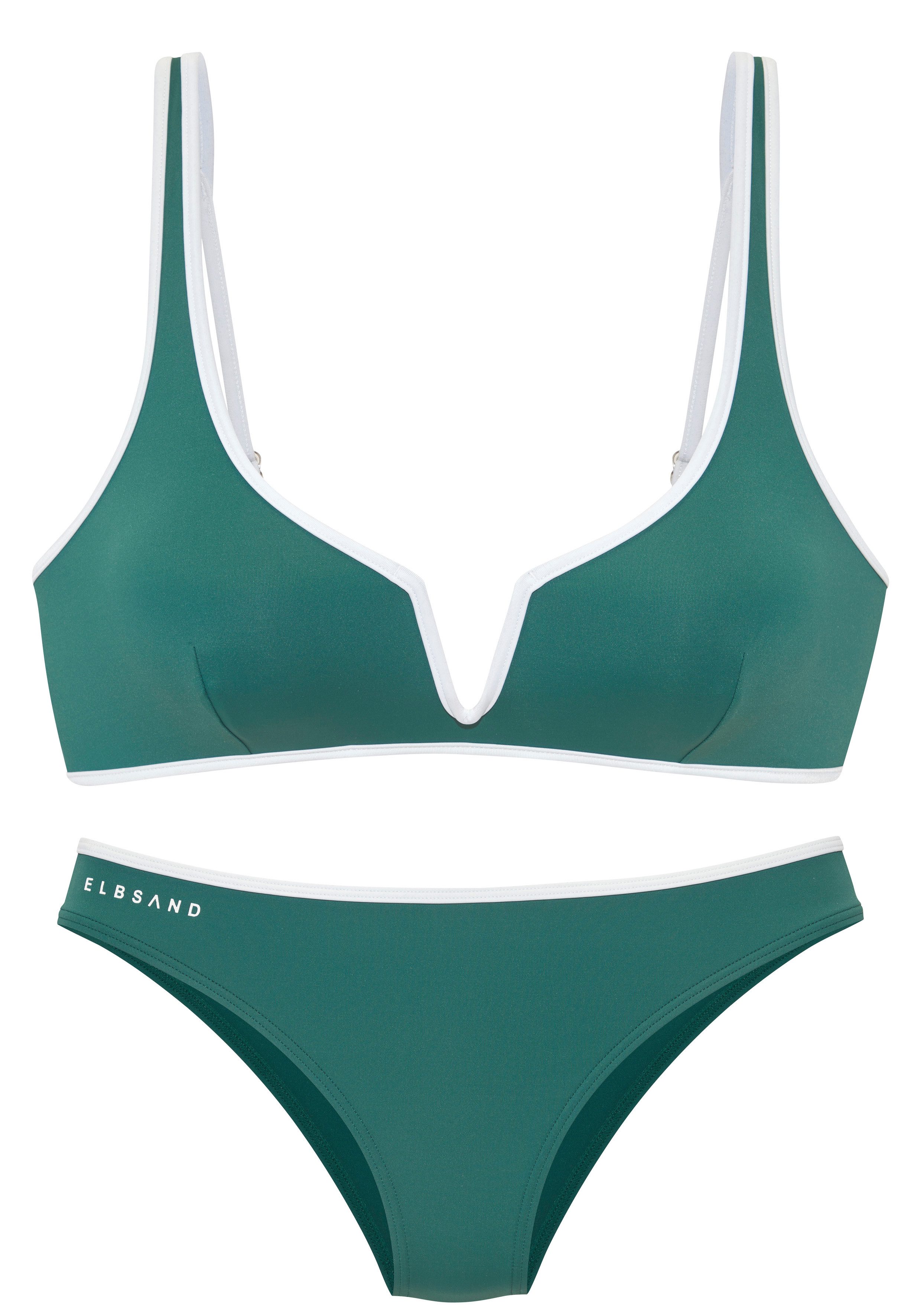 Elbsand Triangel-Bikini mit farblich abgesetztem Piping. € 69,99