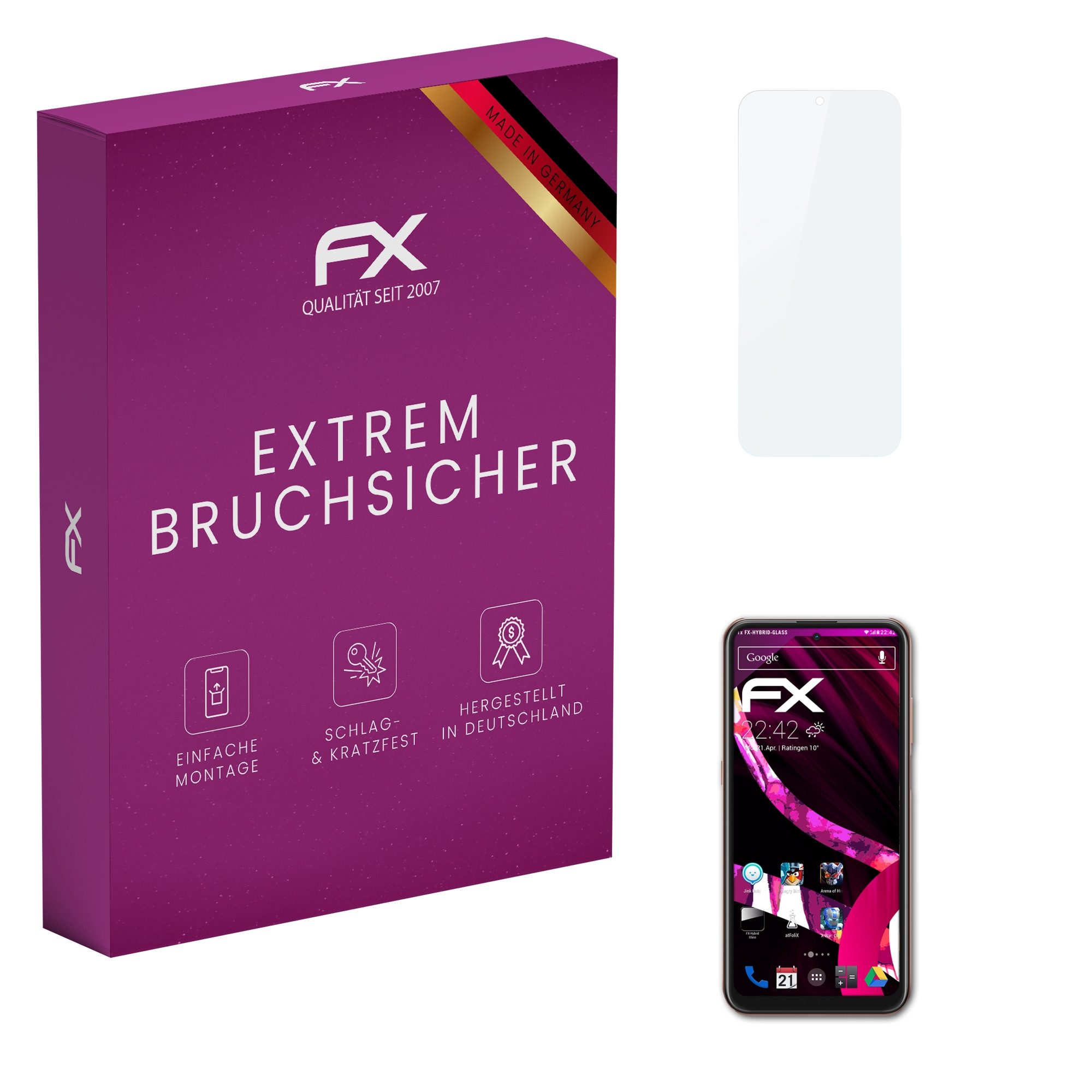 atFoliX Schutzfolie Panzerglasfolie für Nokia X20, Ultradünn und superhart