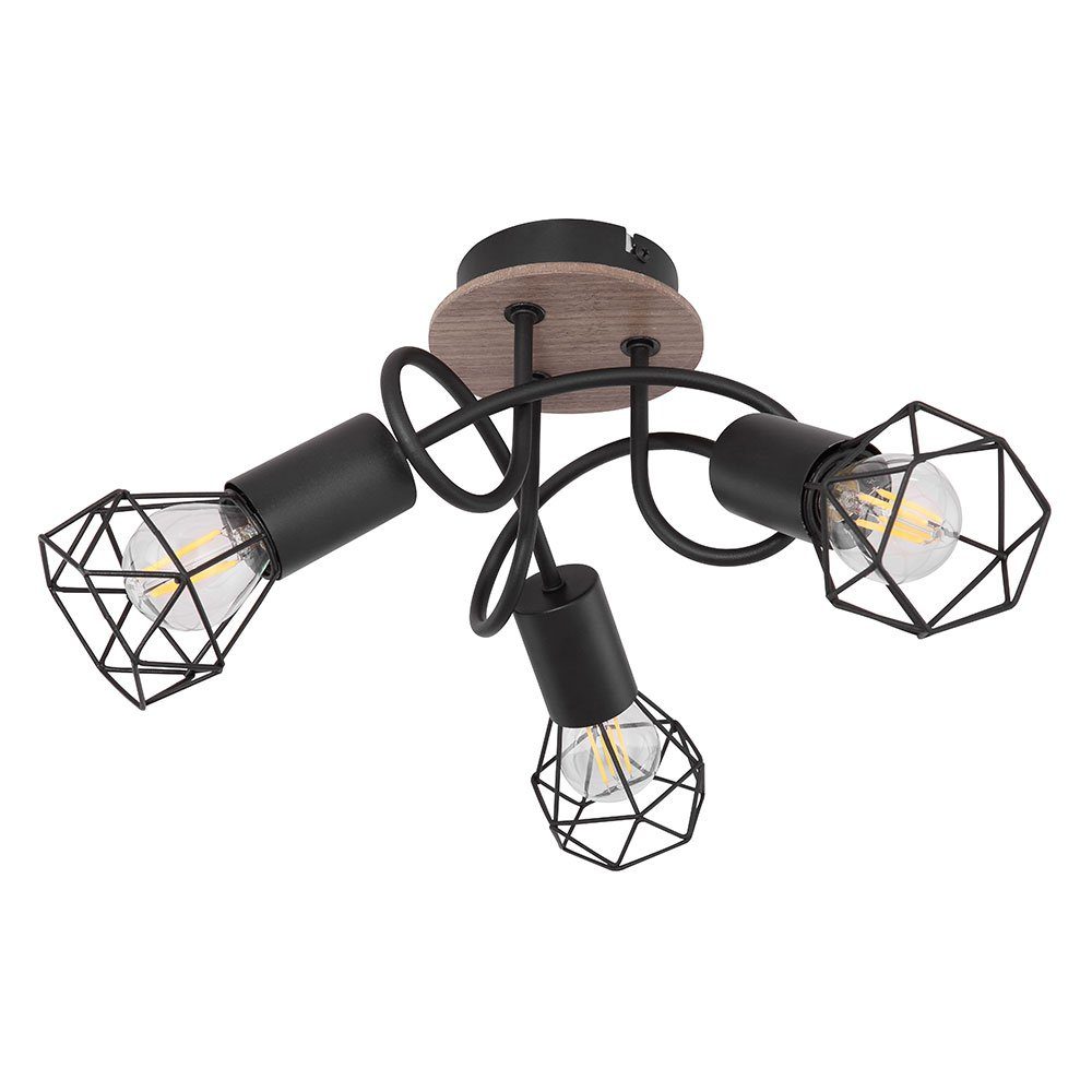 GLOBO LIGHTING Deckenleuchte, Leuchtmittel nicht inklusive, Vintage Deckenlampe Spot Rondell Deckenstrahler