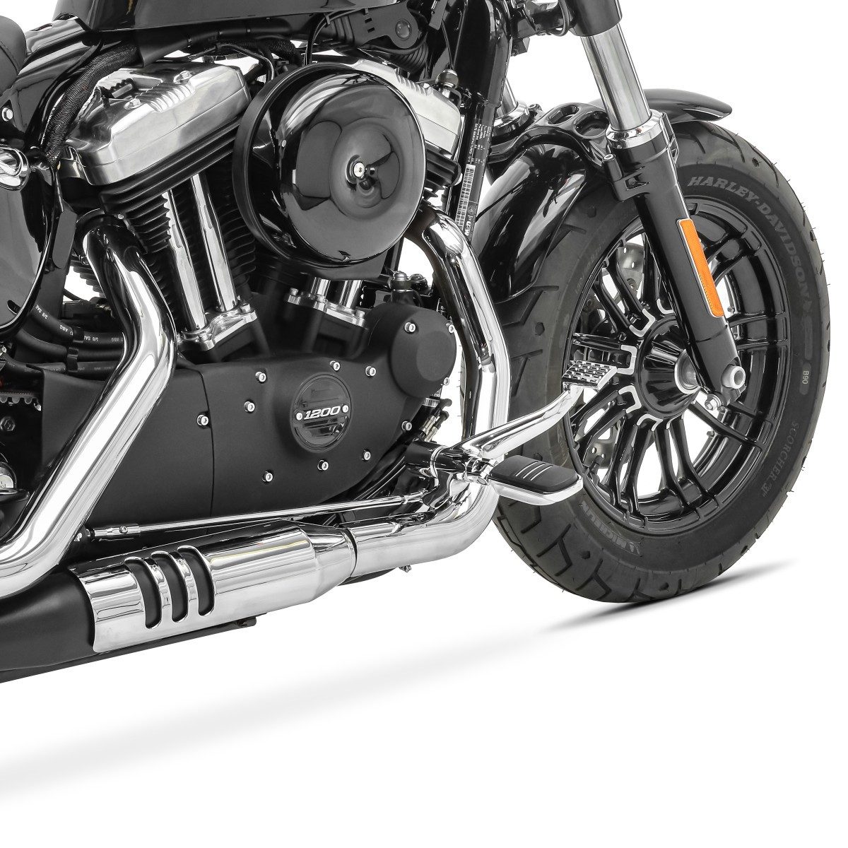 Craftride Halter Vorverlegte Fussrastenanlage für Harley Davidson Sportster 1200 T Supe