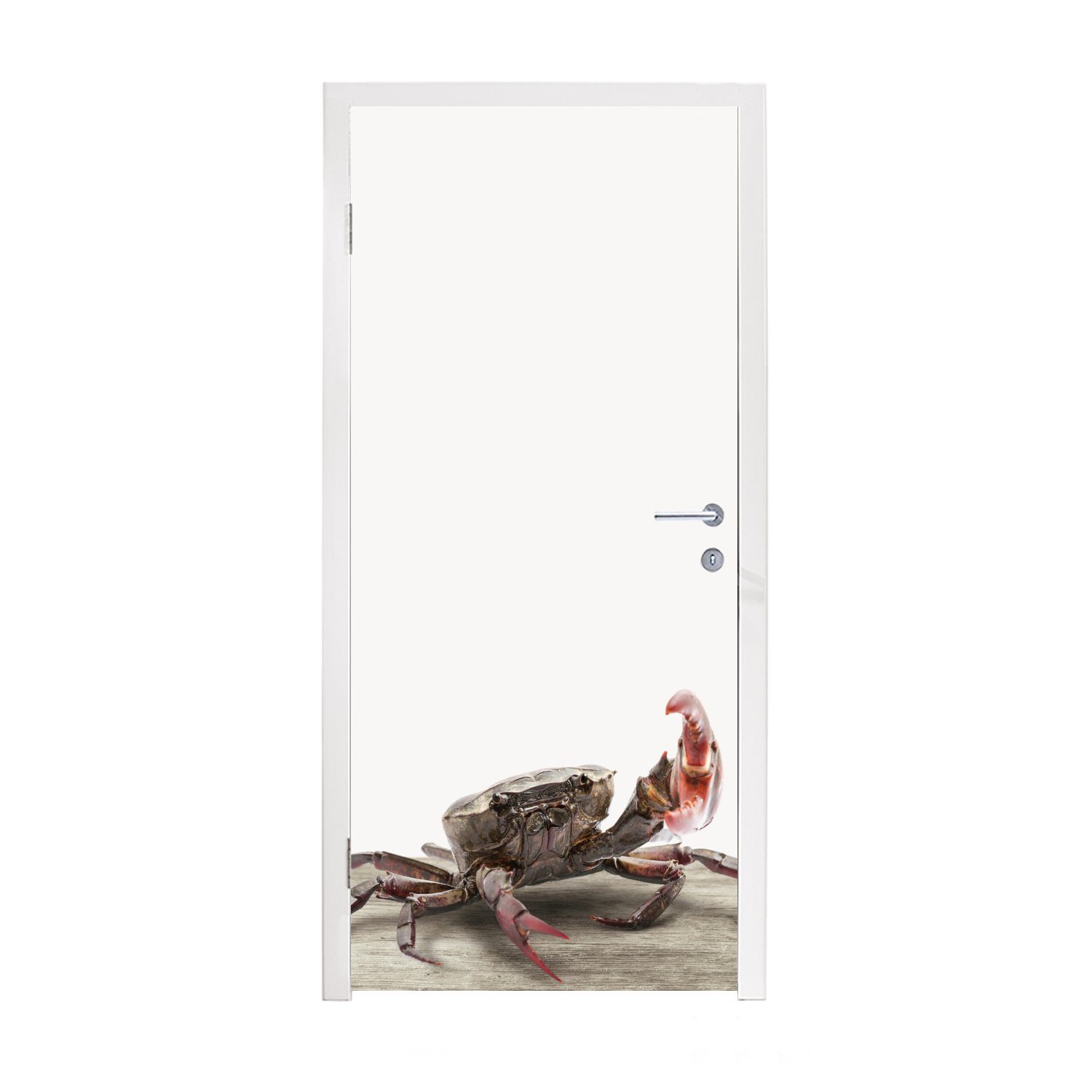 MuchoWow Türtapete Kinder - Krabbe - Meerestiere - Jungen - Mädchen - Kinder, Matt, bedruckt, (1 St), Fototapete für Tür, Türaufkleber, 75x205 cm