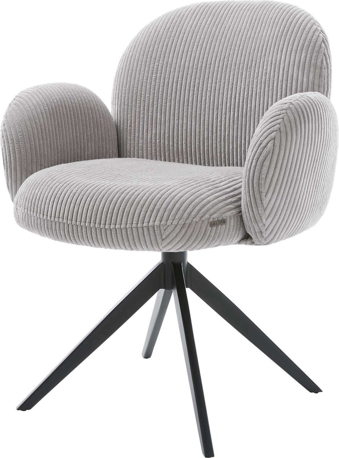 DELIFE Polsterstuhl Nube-Flex, mit Armlehnen Kreuzgestell günstig online kaufen