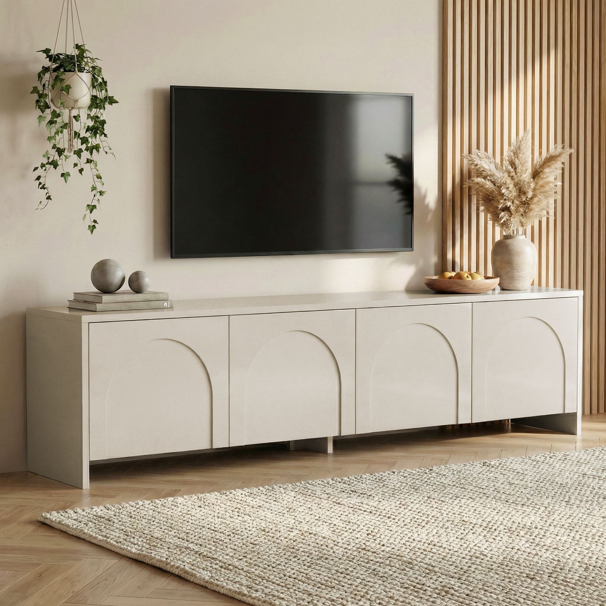 Skye Decor TV-Board Aurelia (1 St., TV-Lowboard mit klarer Linienführung), Breite 180 cm Push-to-open Mechanismus, Griffloses Design