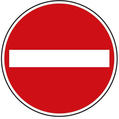 Dreifke Verkehrsschild Verkehrszeichen Verbot der Einfahrt Nr. 267, Ø 420mm, Alu 2mm, RA1