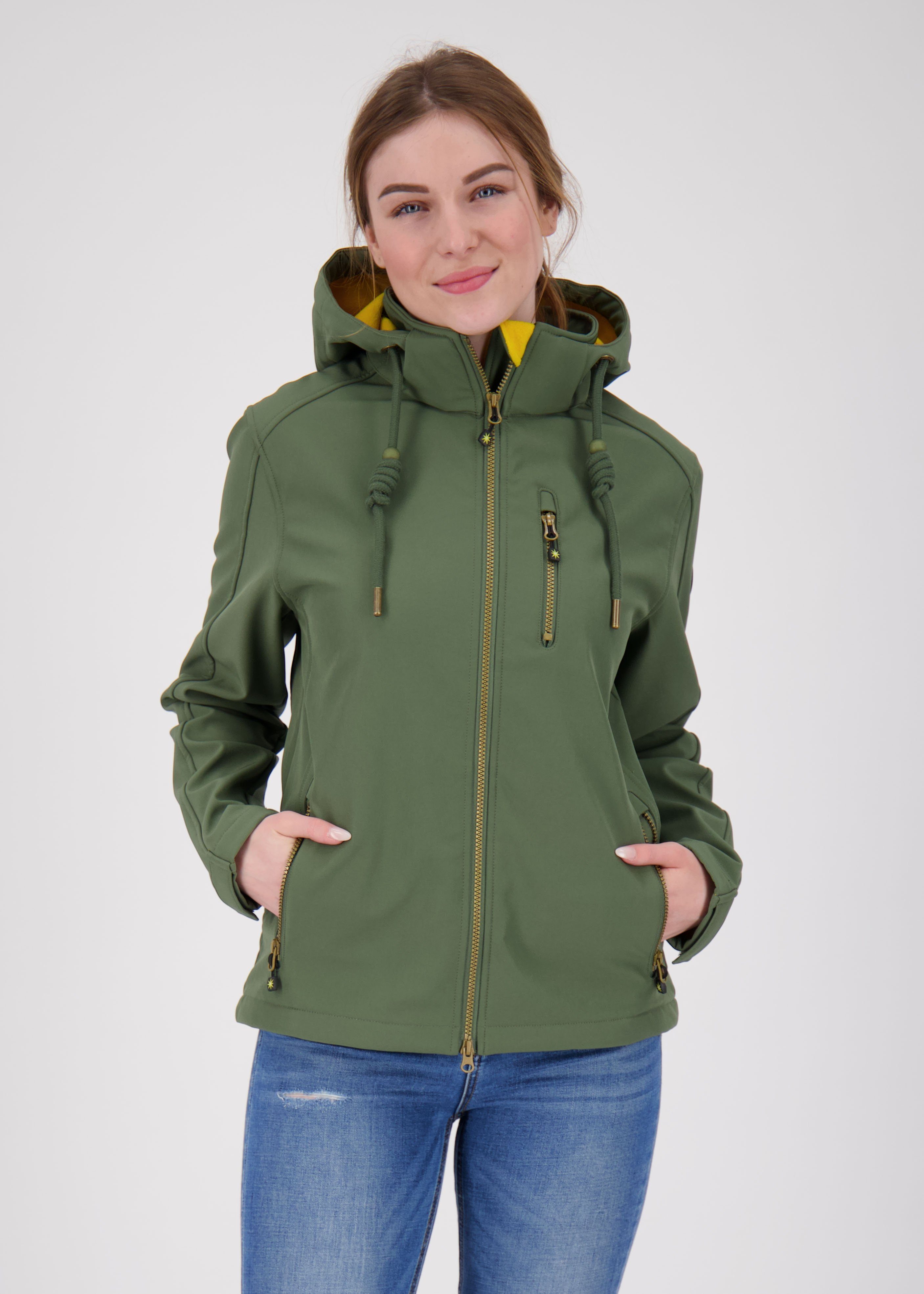 DEPROC Active Softshelljacke #ankerglutfreude CS WOMEN mit abnehmbarer Kapuze, auch in Großen Größen erhältlich forest