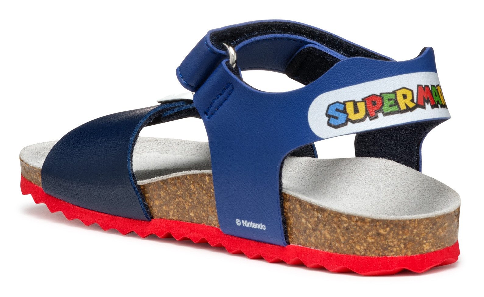 Geox J GHITA BOY Sandale, Klettschuh, Sommerschuh mit Super Mario Motiv und Logo