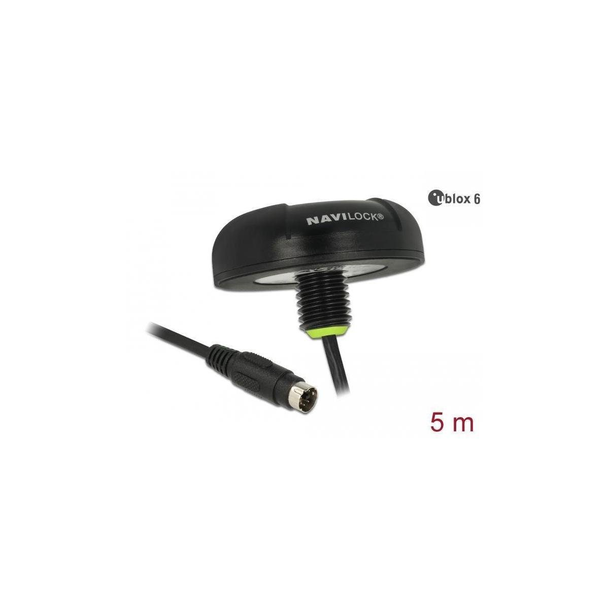 Delock 61842 - Navilock NL-604P MD6 seriell GPS Empfänger u-blox 6 5 m WLAN-Antenne | WLAN-Antennen