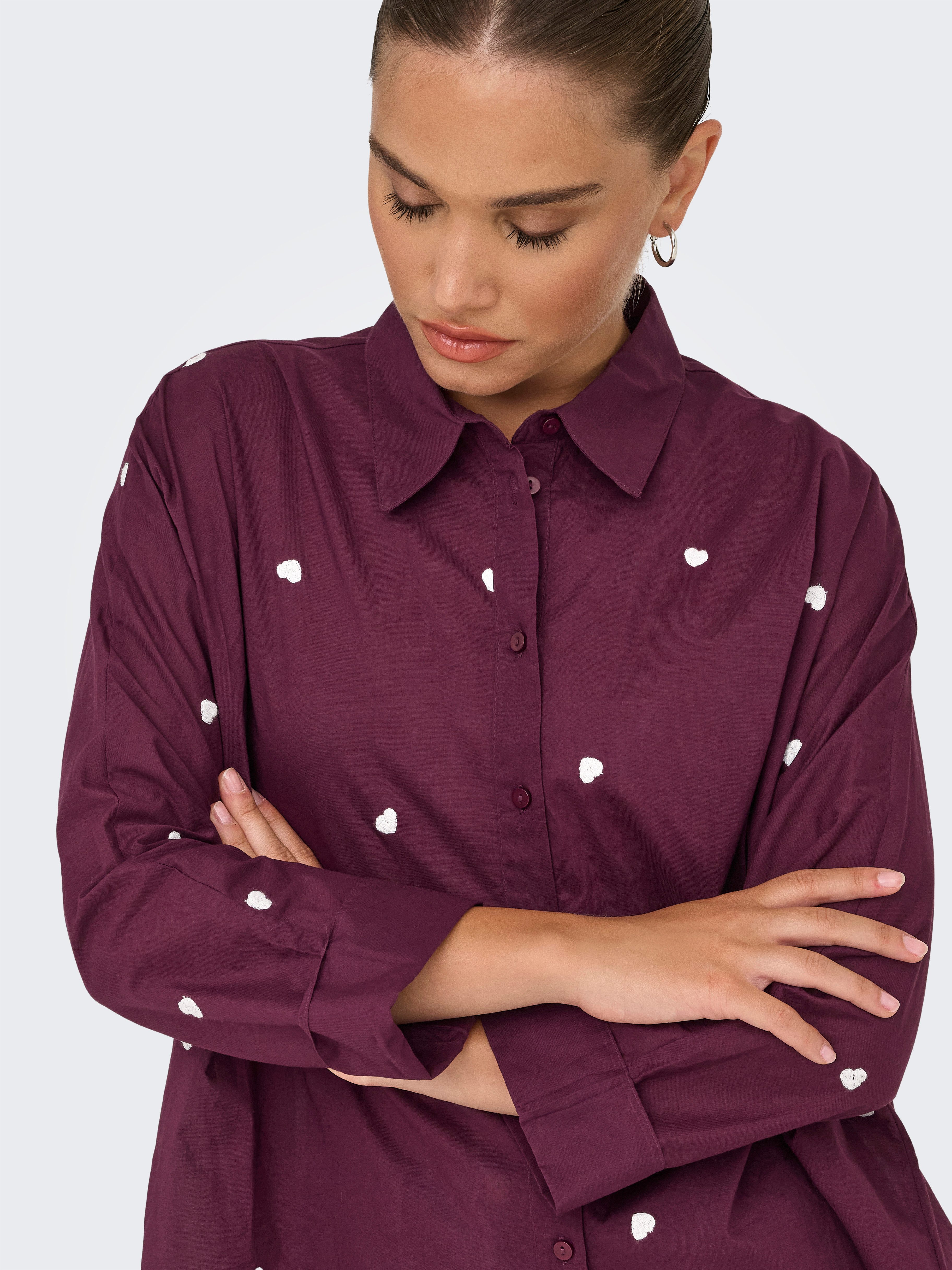 ONLY Hemdbluse ONLNEW LINA GRACE LS EMB SHIRT NOOS WVN